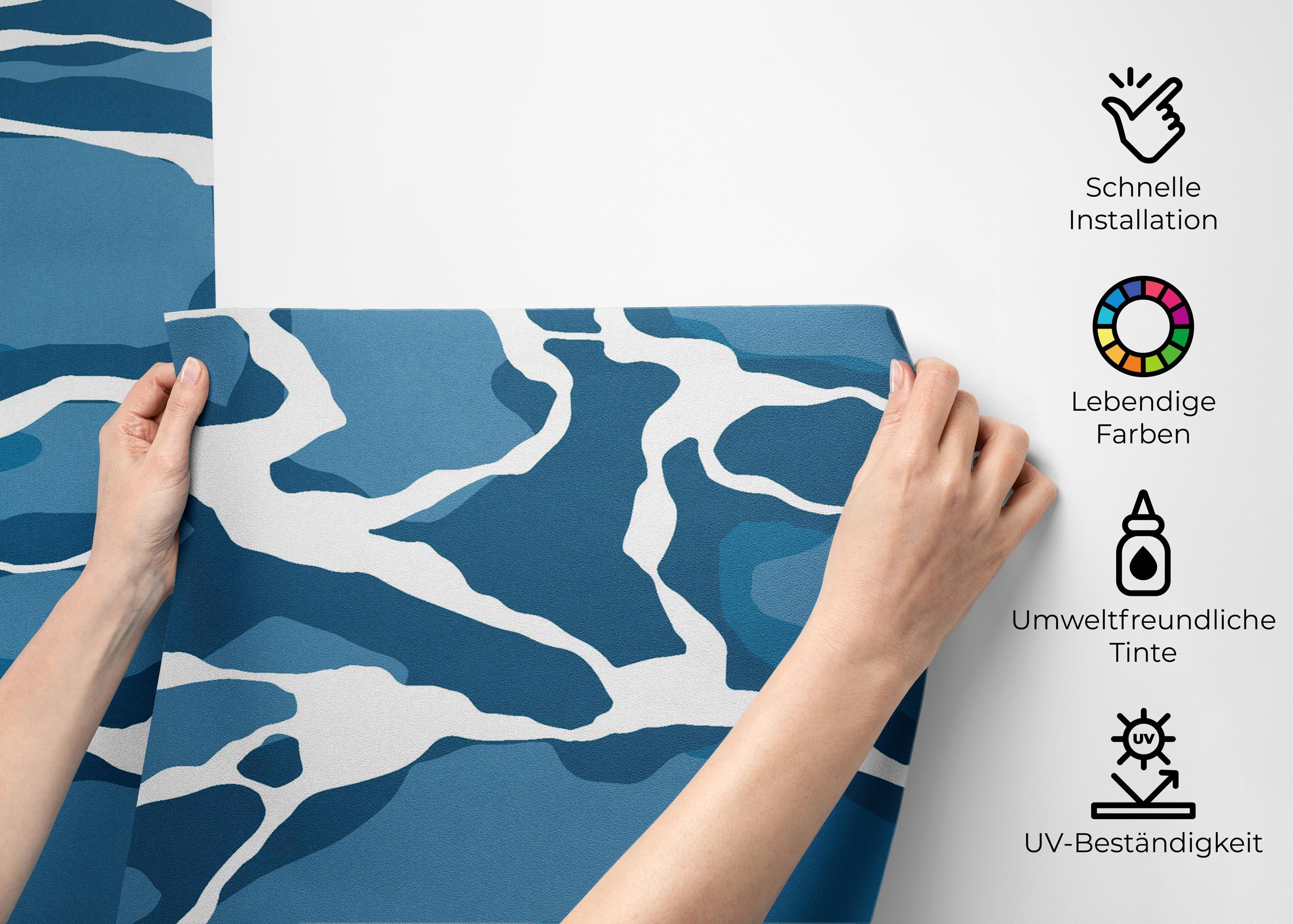 Fototapete Blue Water Art mockup 2