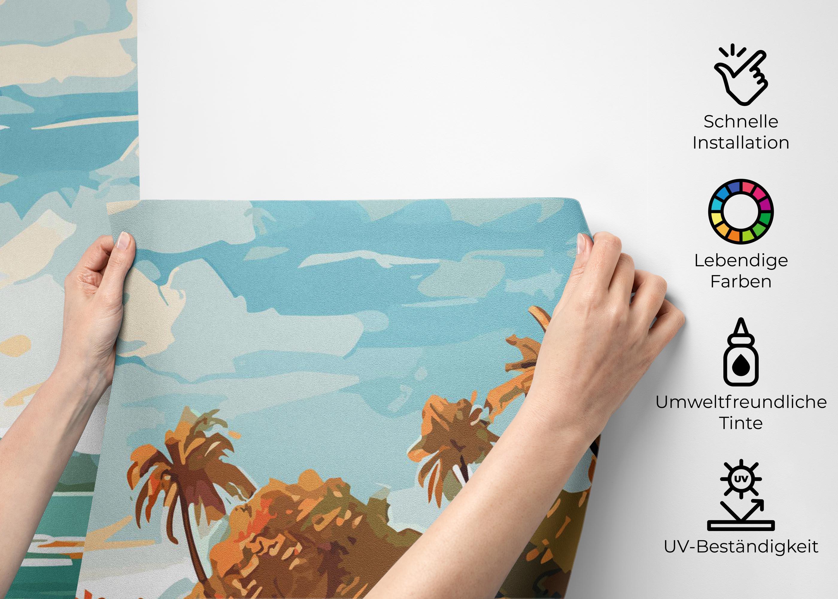 Fototapete Exotic Beach mockup 2