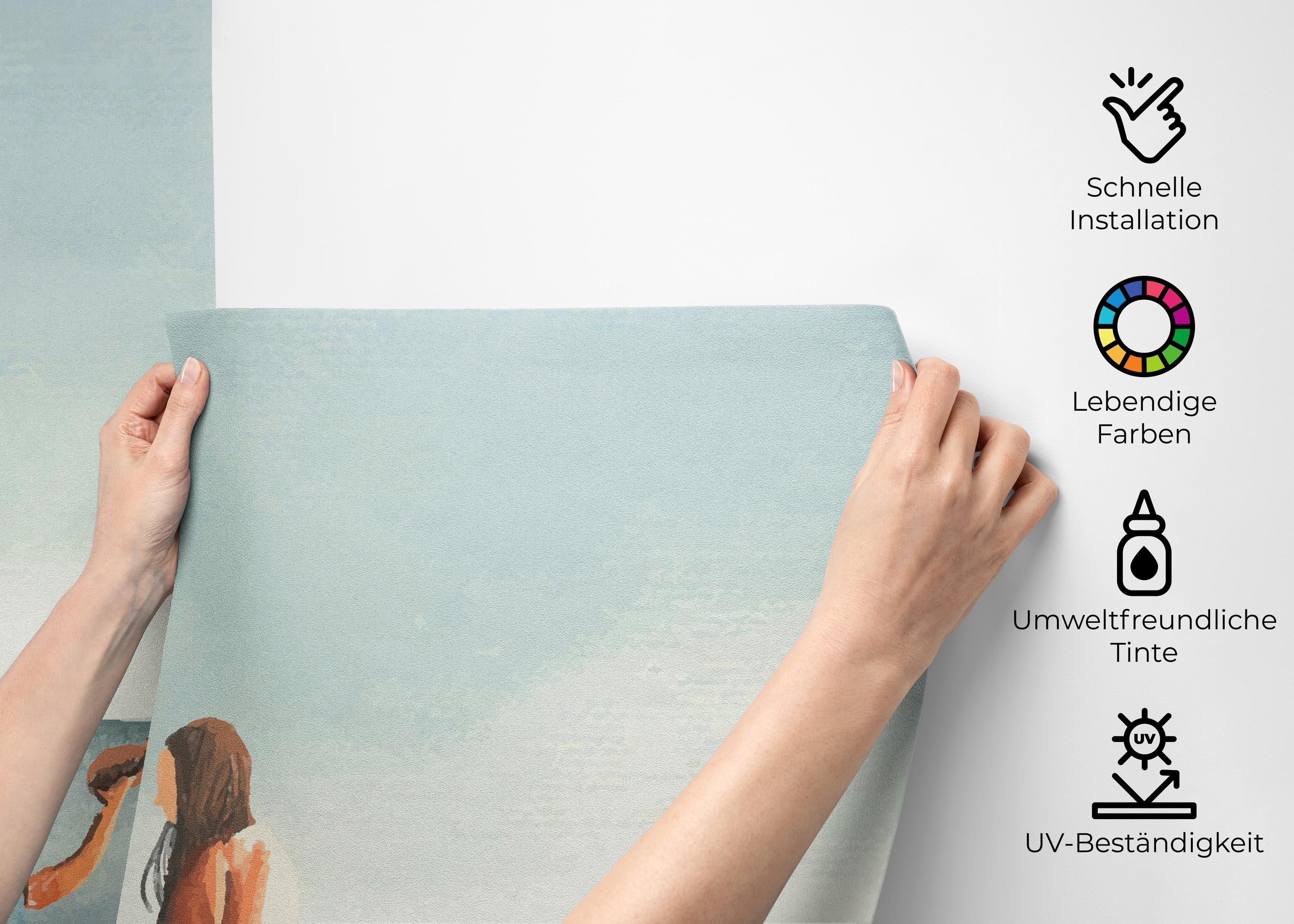 Fototapete Family Beach Art mockup 2