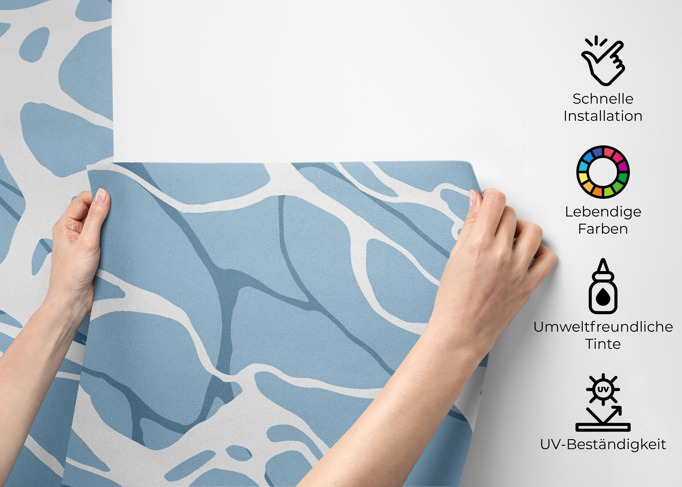 Fototapete Light Blue Water Art mockup 2