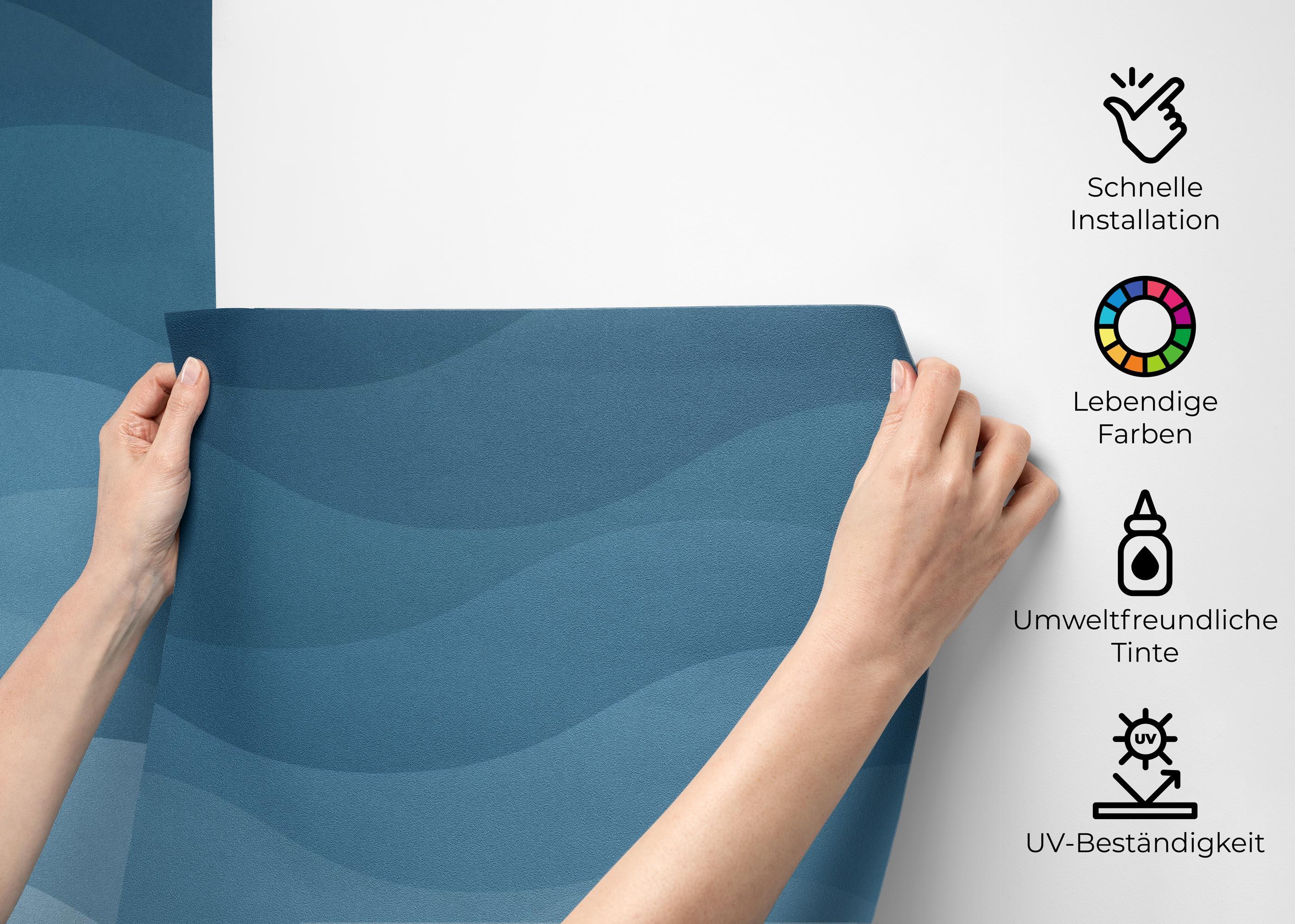 Fototapete Minimalistic Wave mockup 2