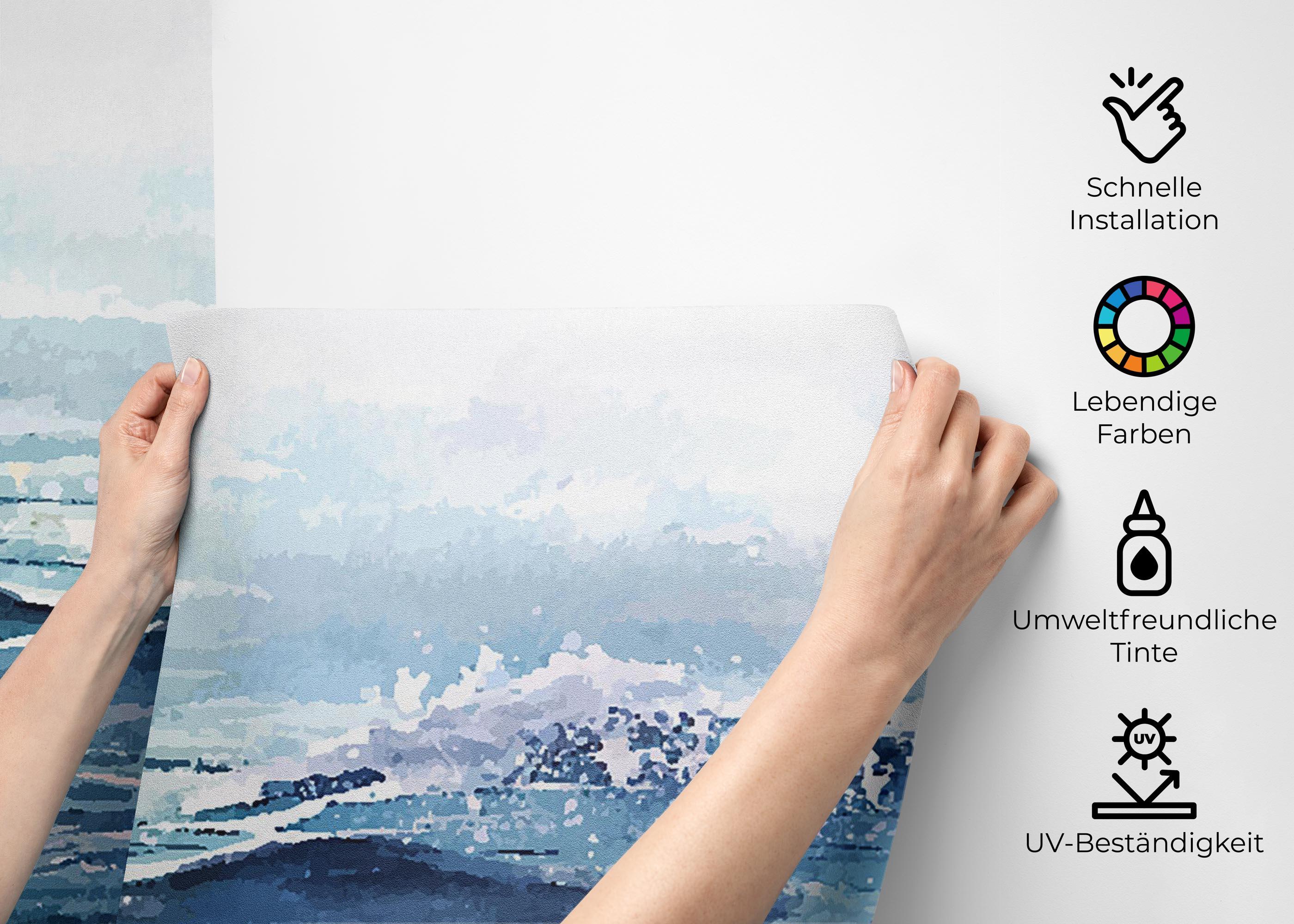 Fototapete Ocean Rock Wave mockup 2