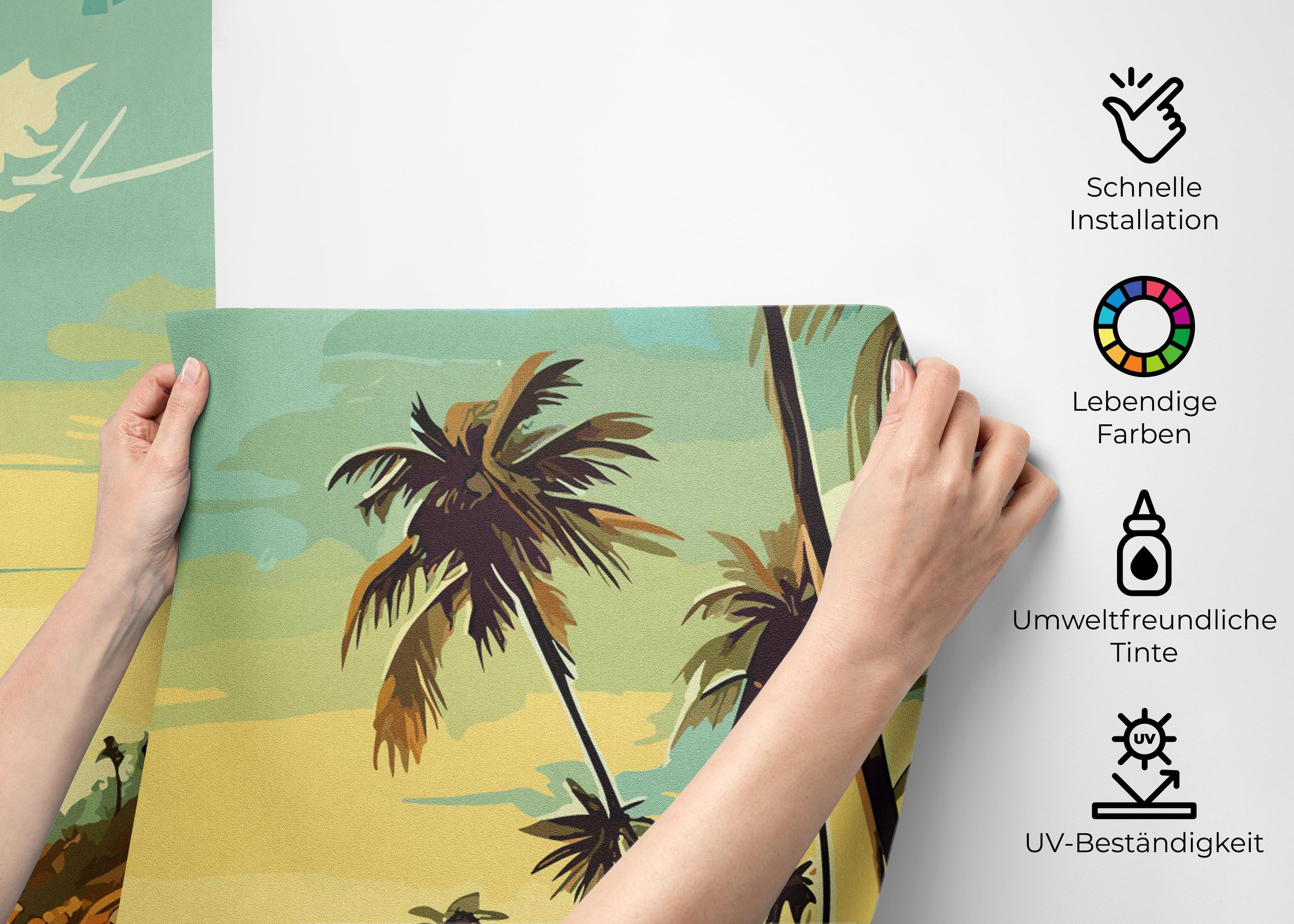 Fototapete Pretty Cloud Beach mockup 2