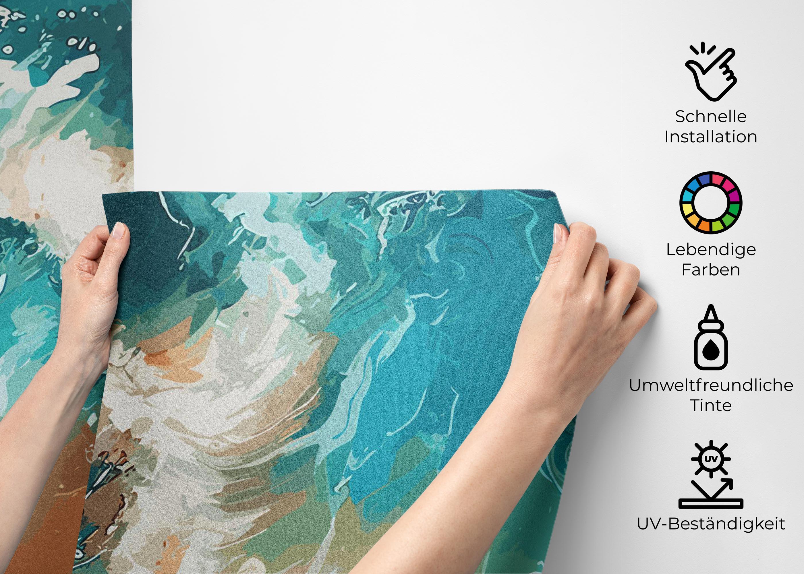 Fototapete Pretty Sand Wave mockup 2