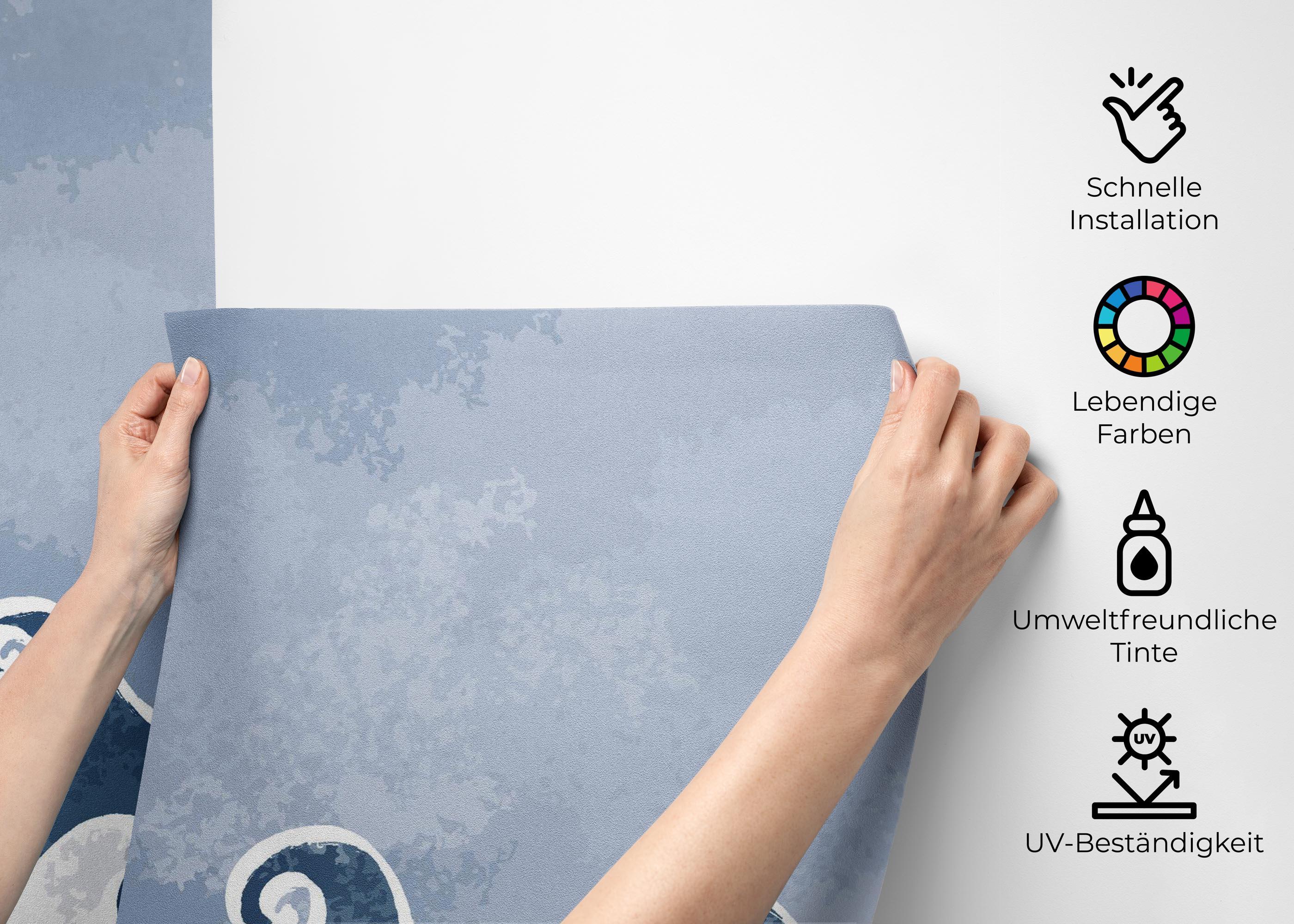 Fototapete Spiral Wave Art mockup 2