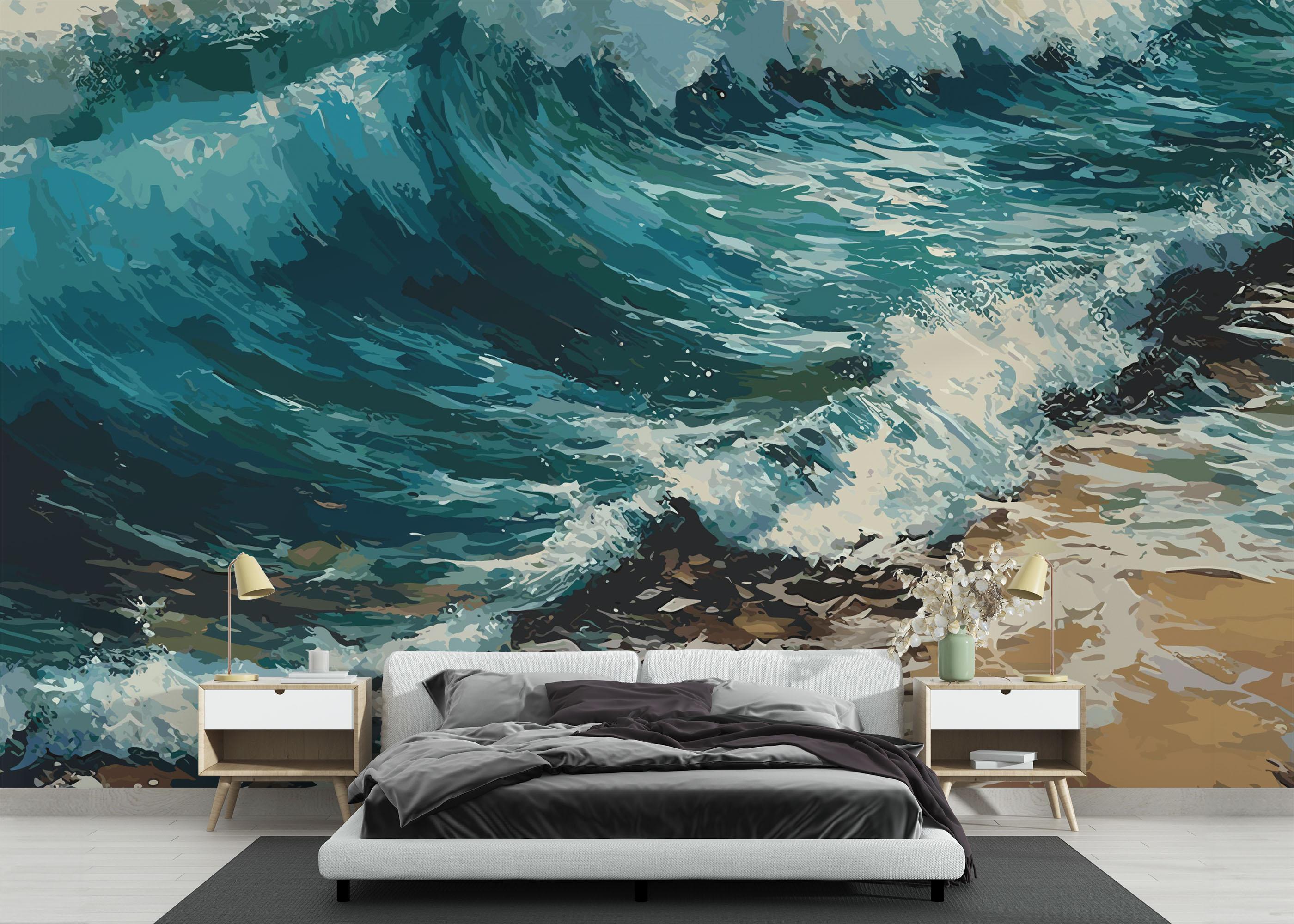 Fototapete Beach Sand Wave mockup 3