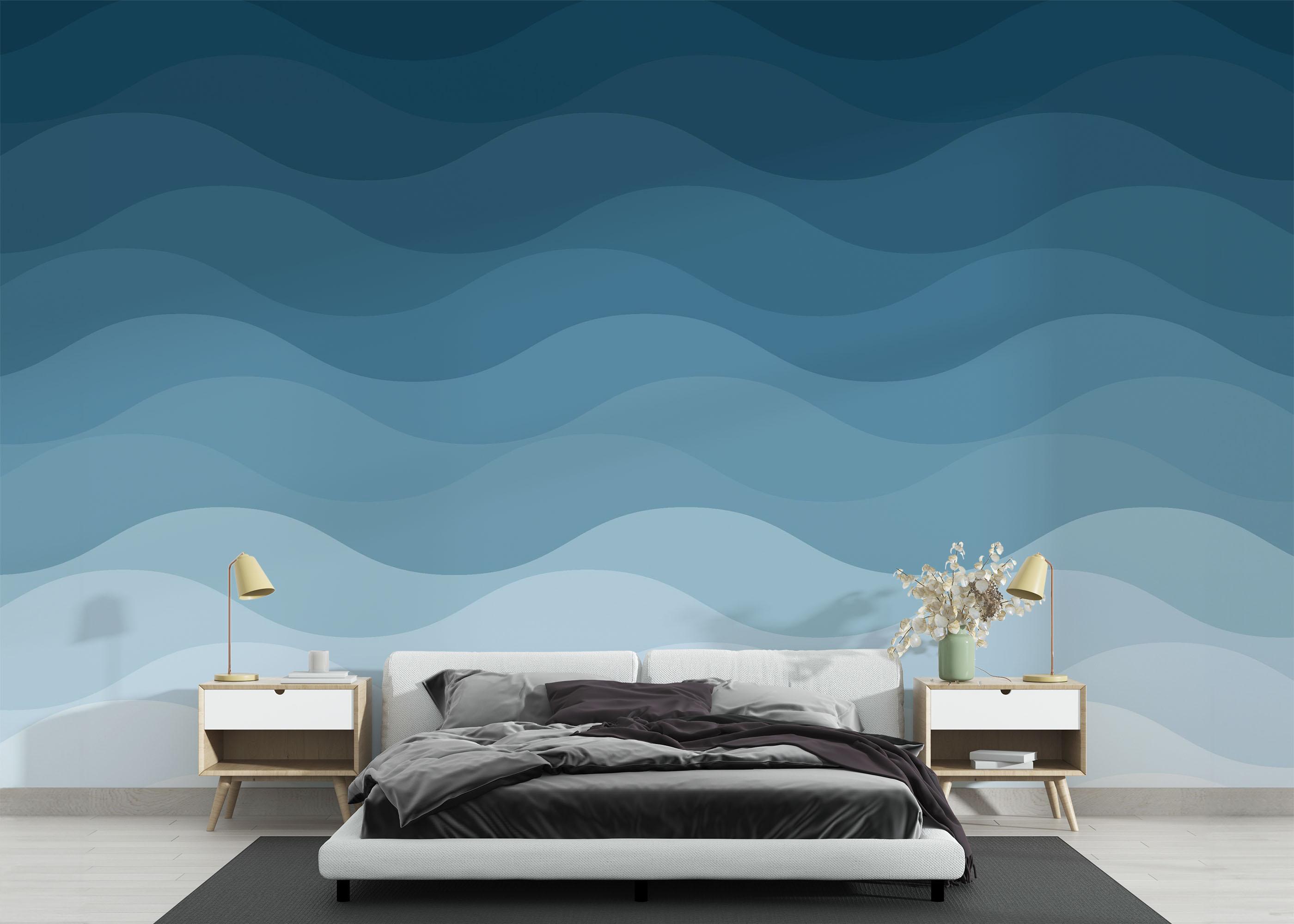 Fototapete Minimalistic Wave mockup 3