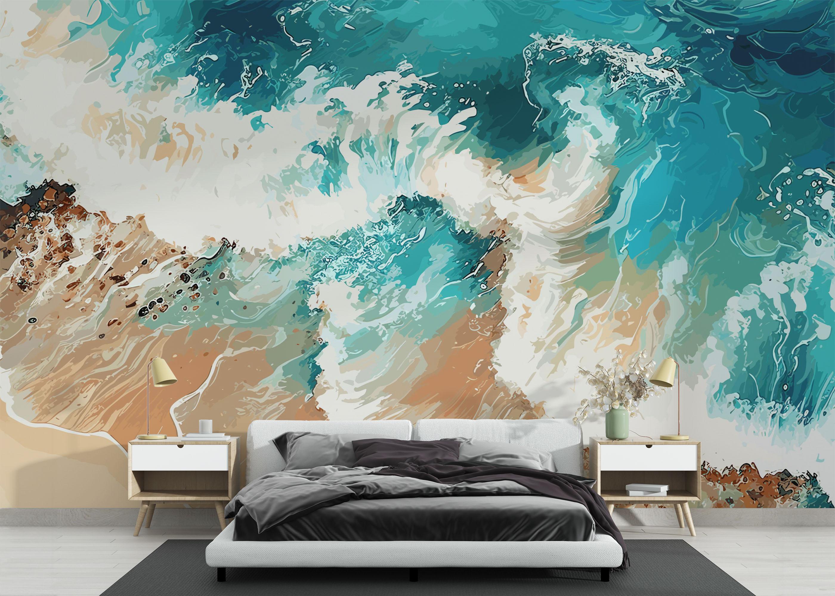 Fototapete Pretty Sand Wave mockup 3