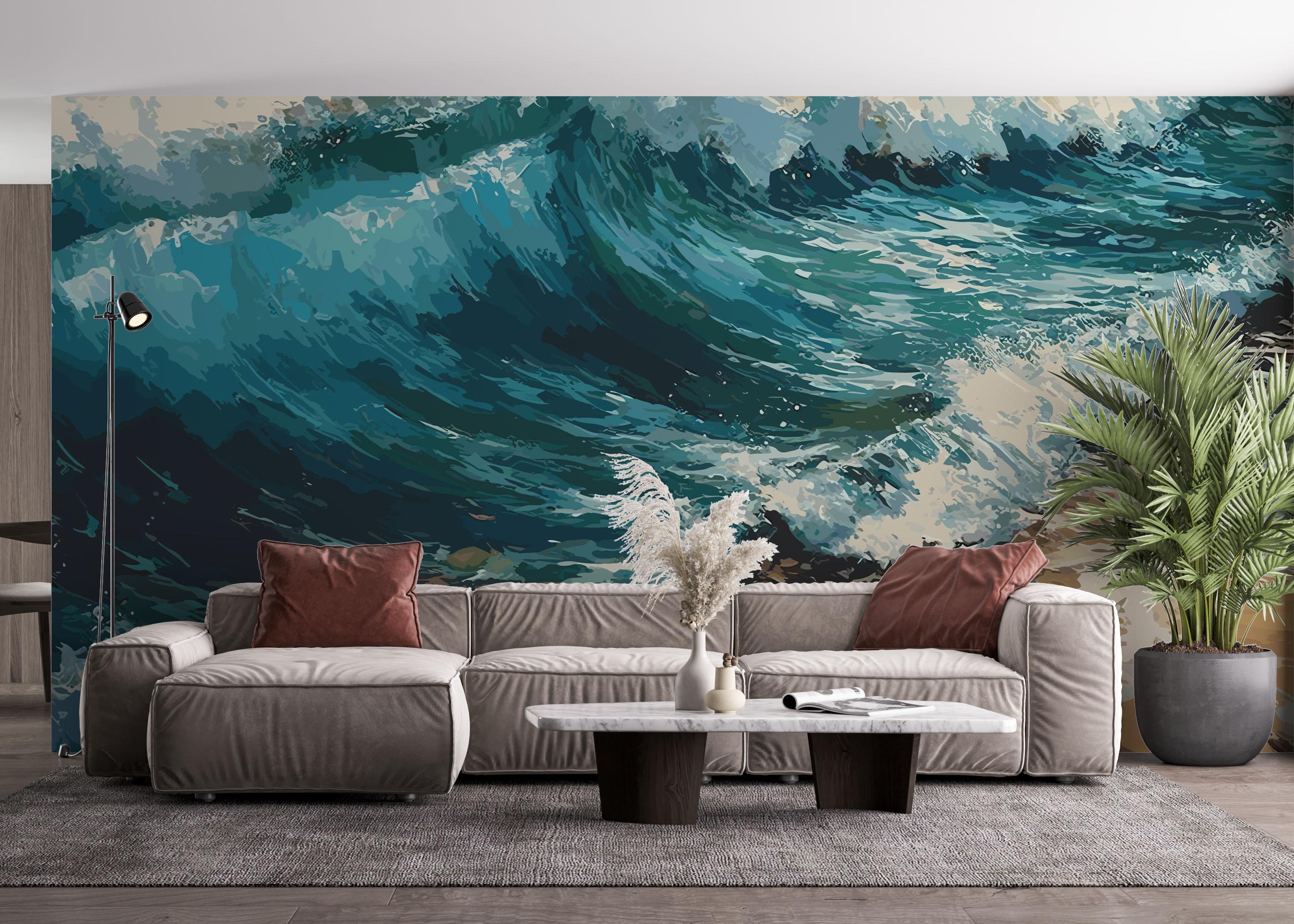 Fototapete Beach Sand Wave mockup 4