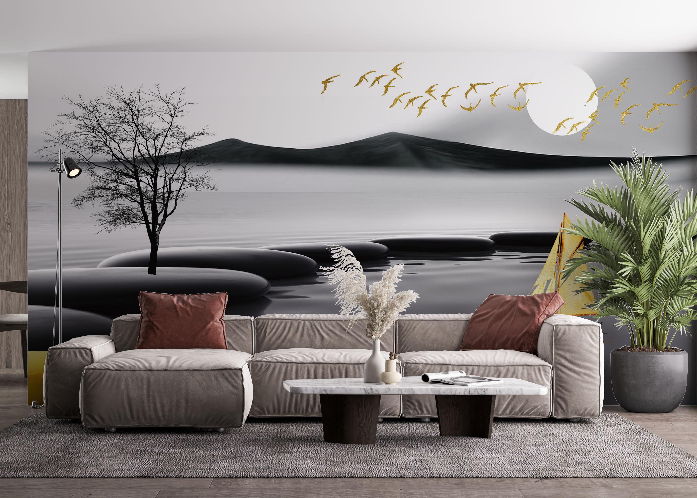 Fototapete Golden Journy mockup 4