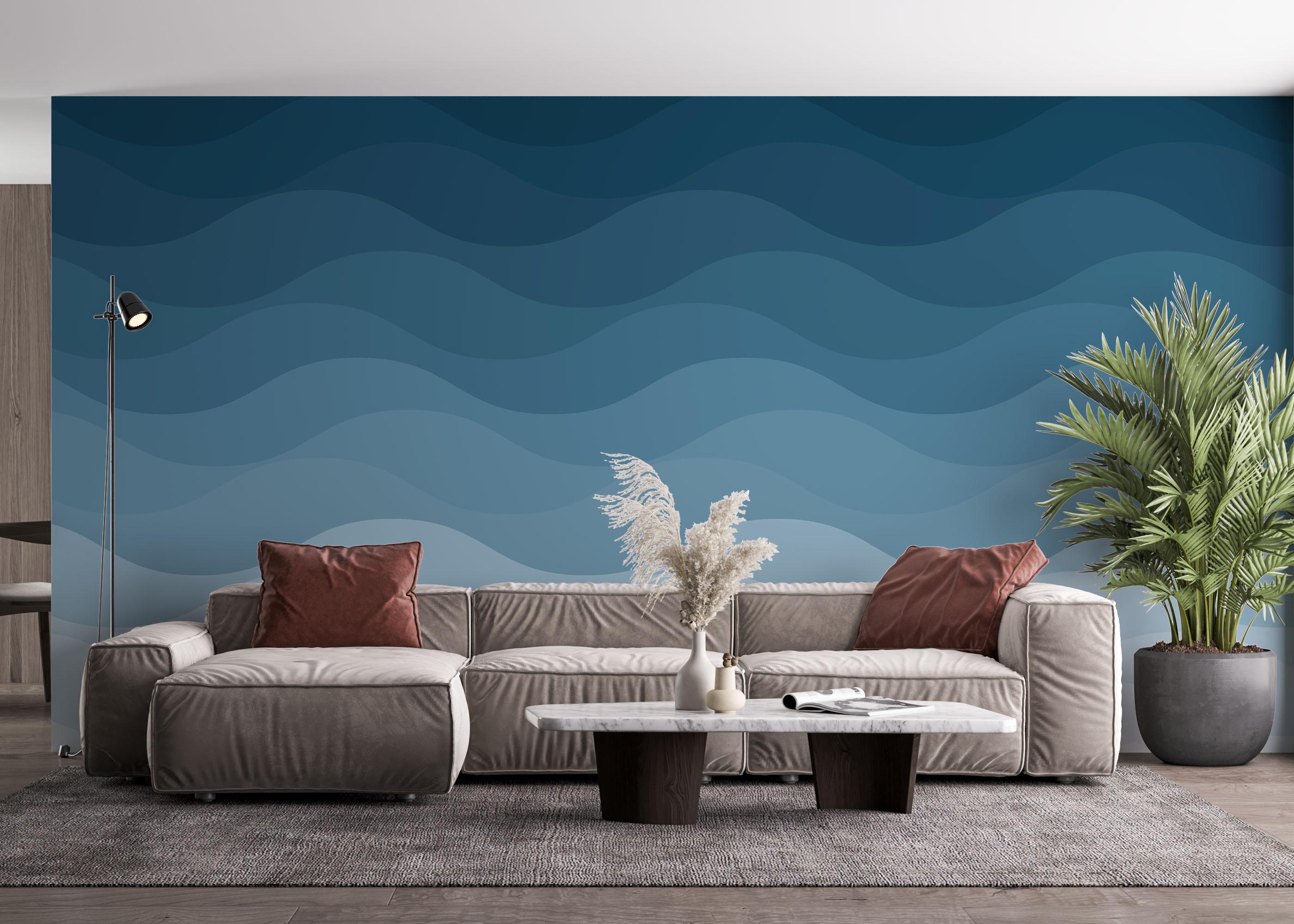 Fototapete Minimalistic Wave mockup 4