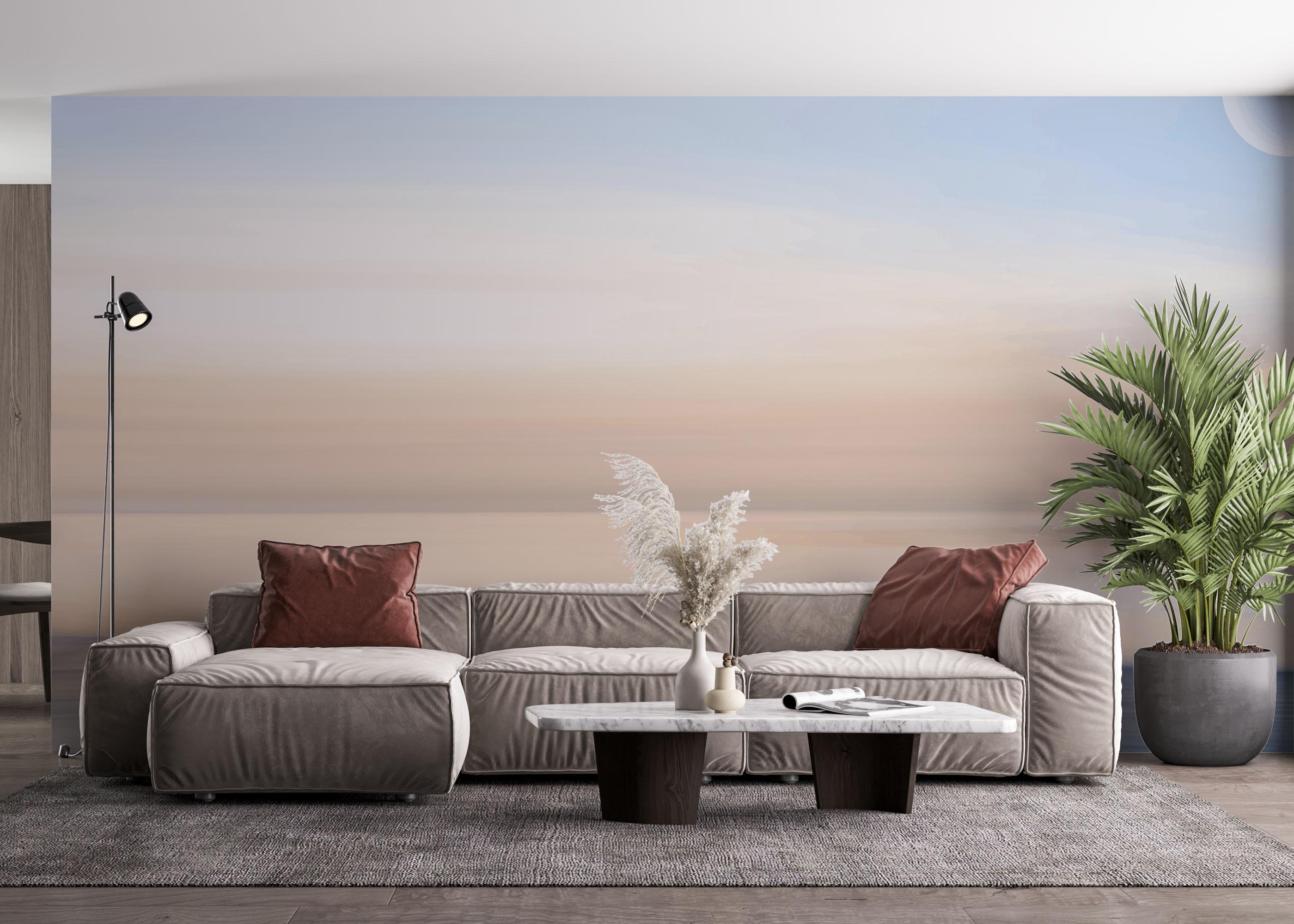 Fototapete Pastel Moon Ocean mockup 4