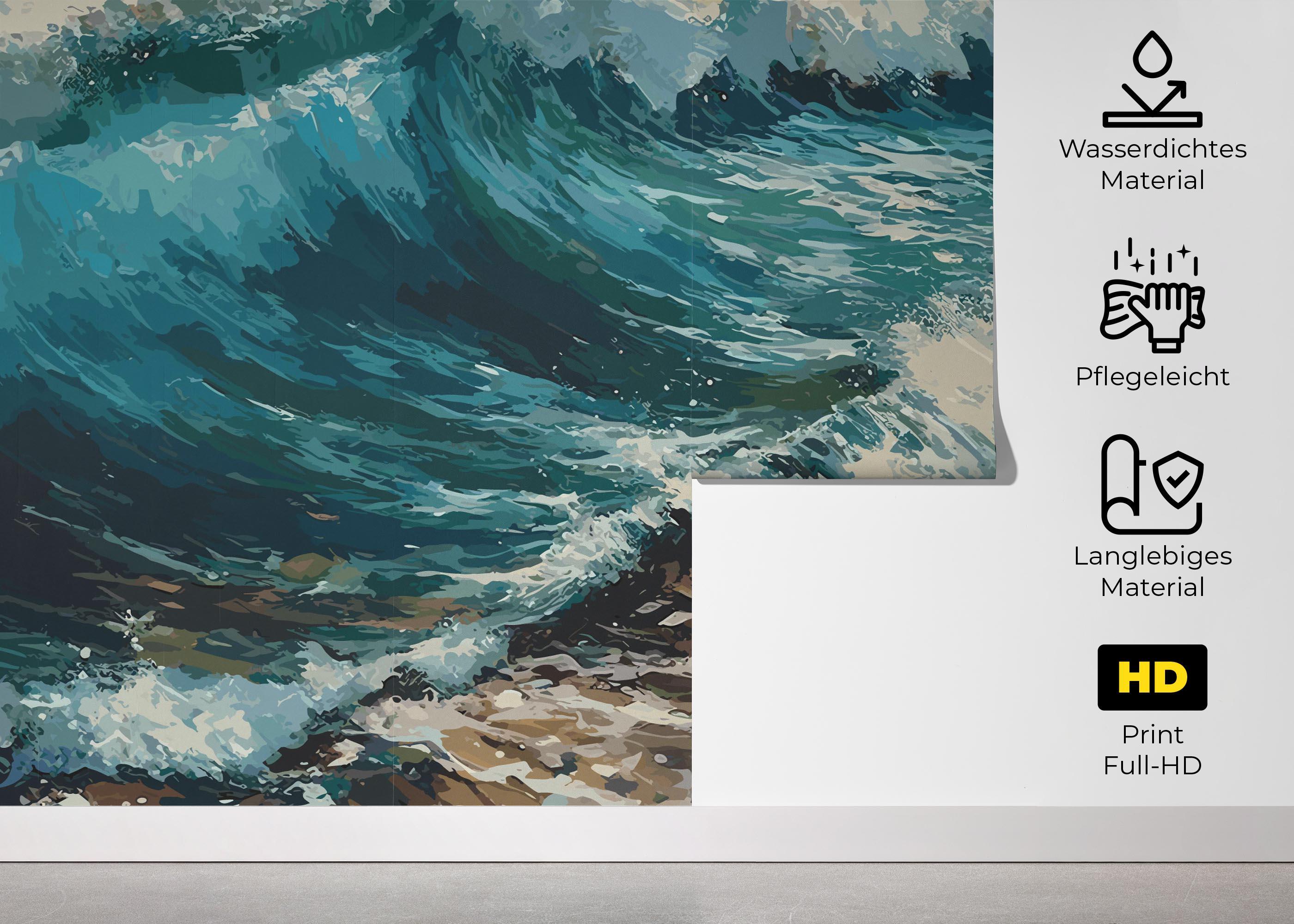 Fototapete Beach Sand Wave mockup 5