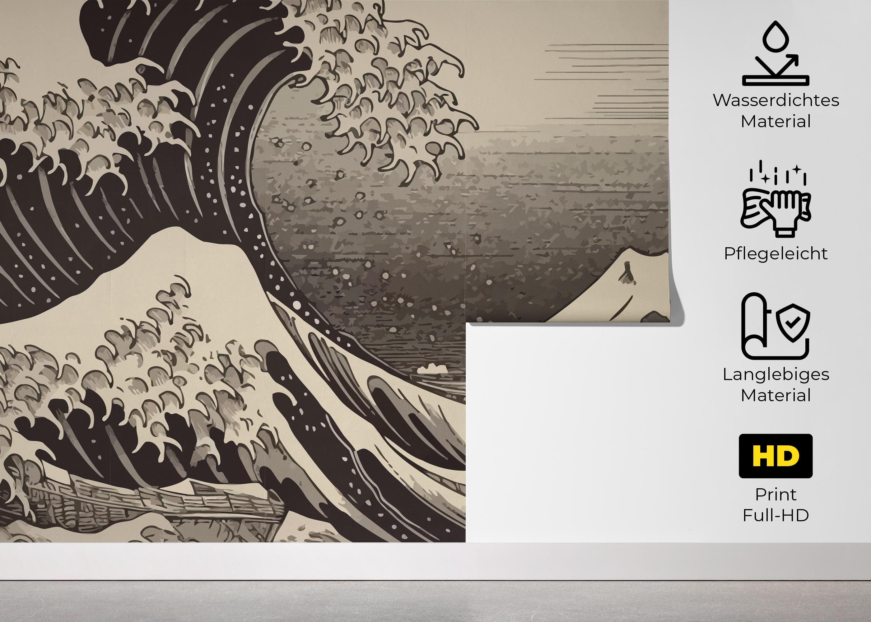 Cream Brown Wave mockup 5