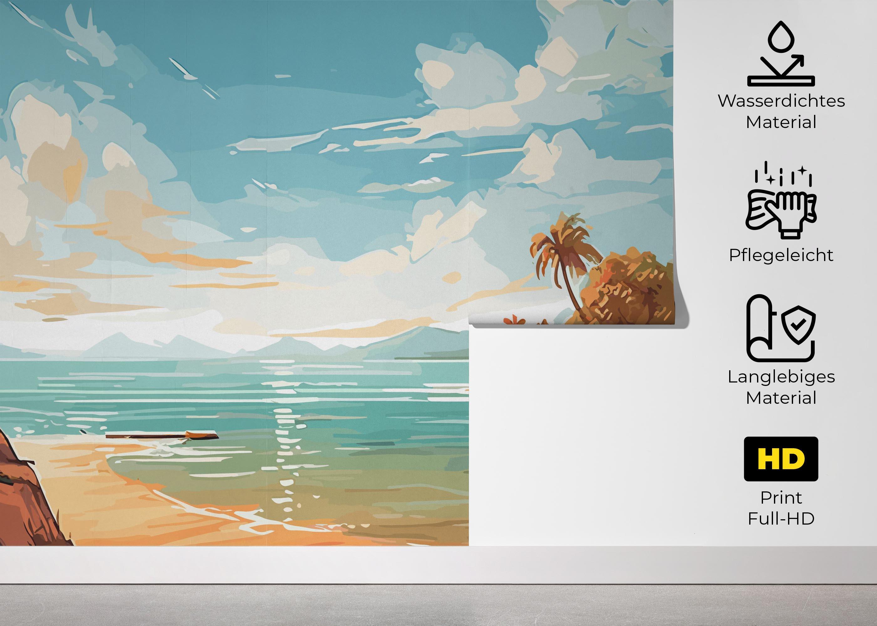 Fototapete Exotic Beach mockup 5