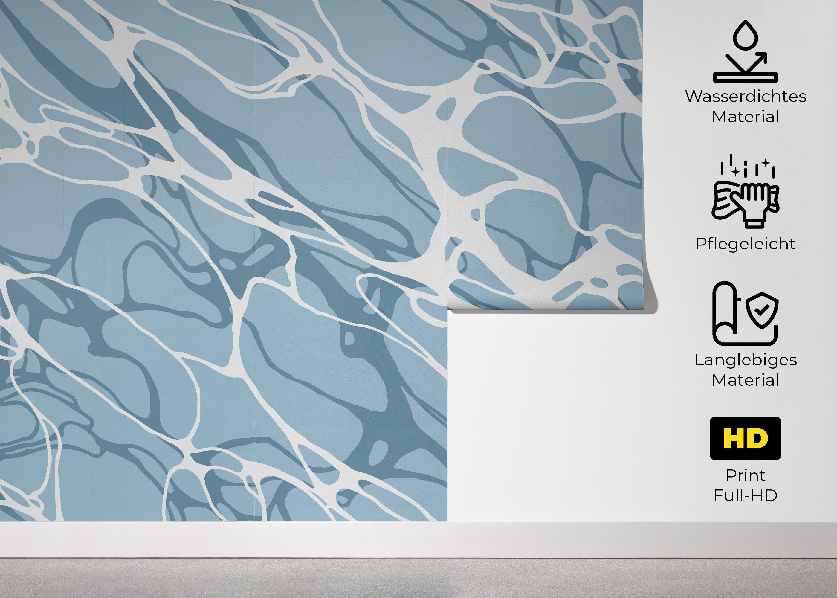 Fototapete Light Blue Water Art mockup 5