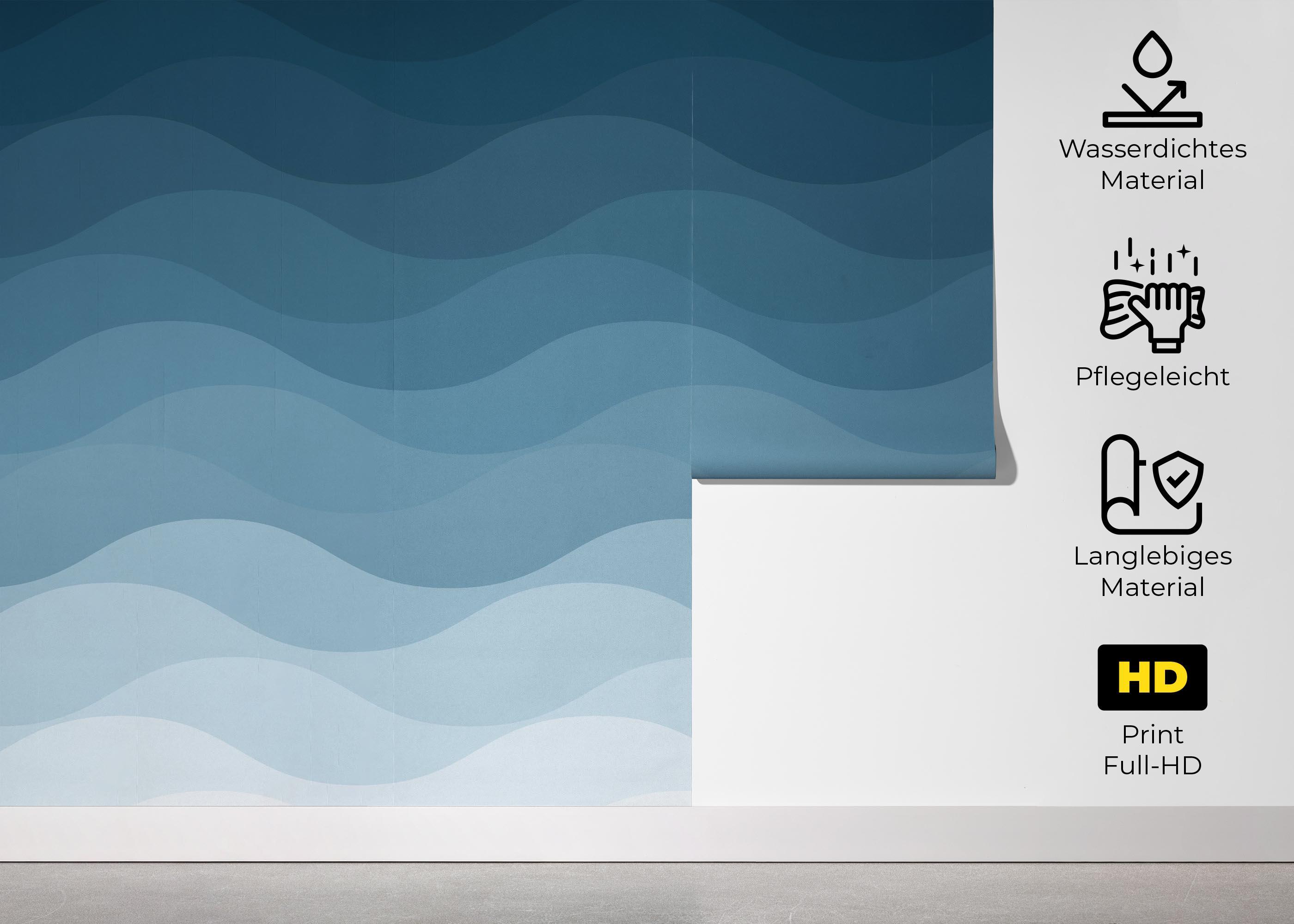 Fototapete Minimalistic Wave mockup 5