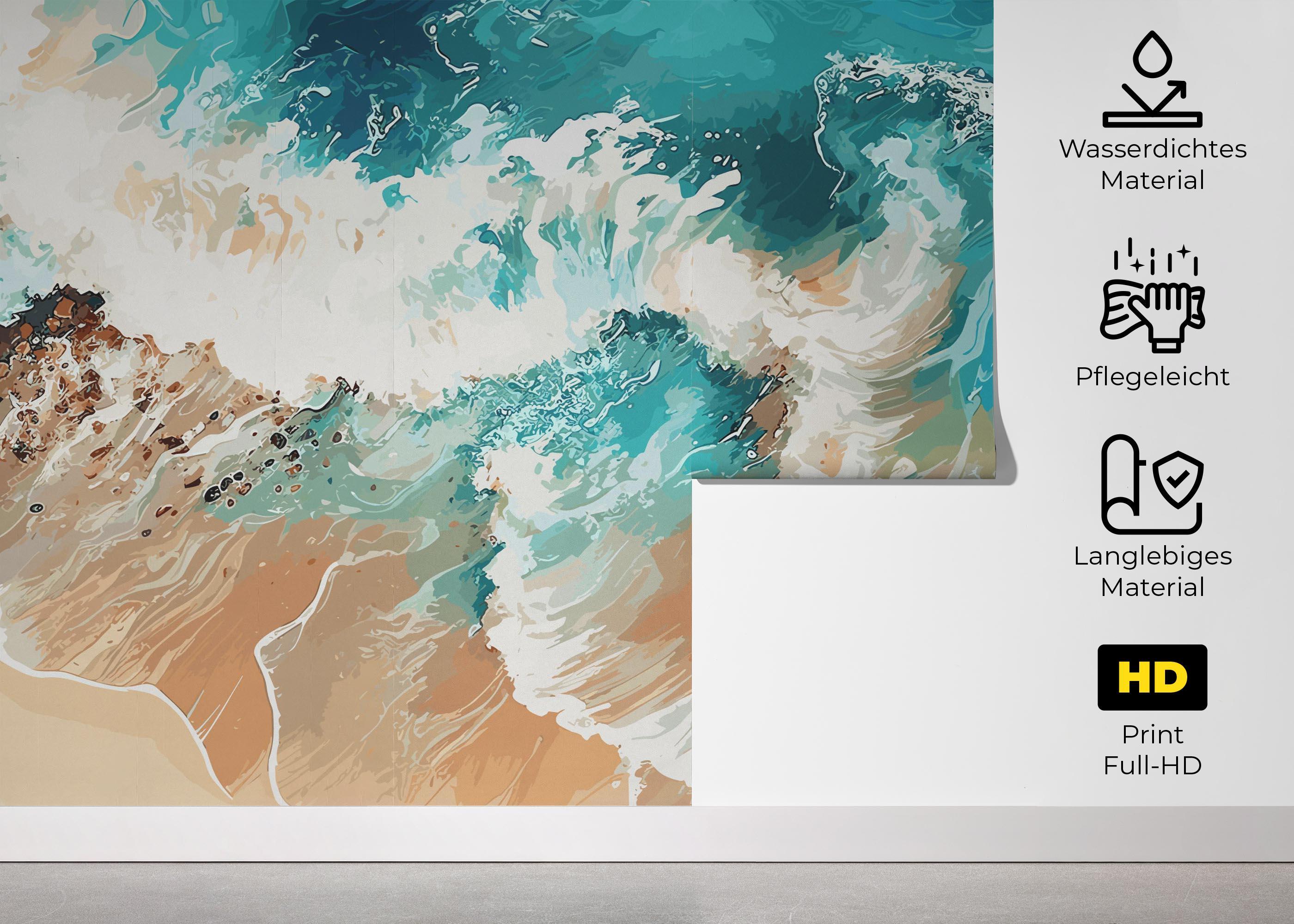 Fototapete Pretty Sand Wave mockup 5