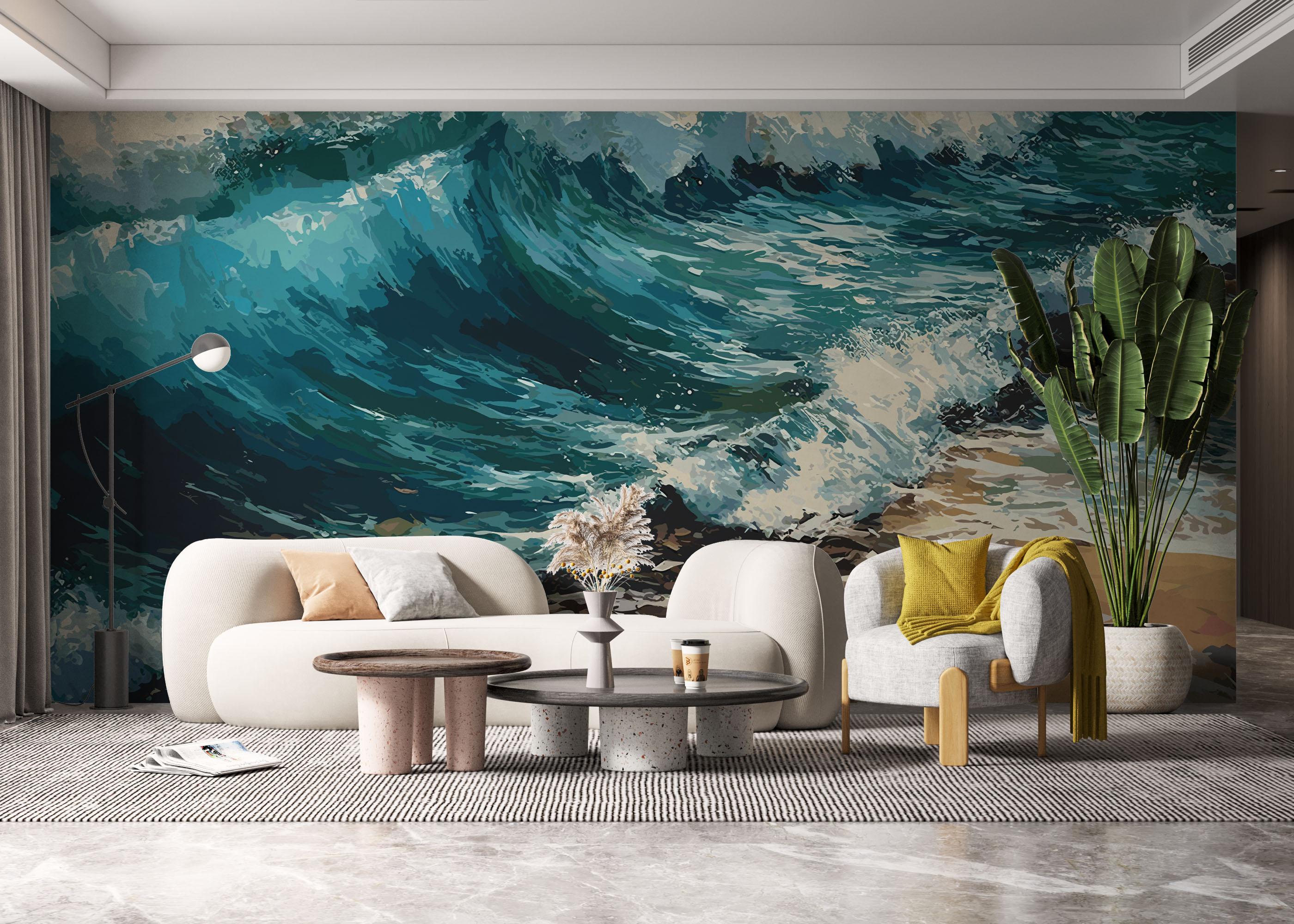 Fototapete Beach Sand Wave mockup 6