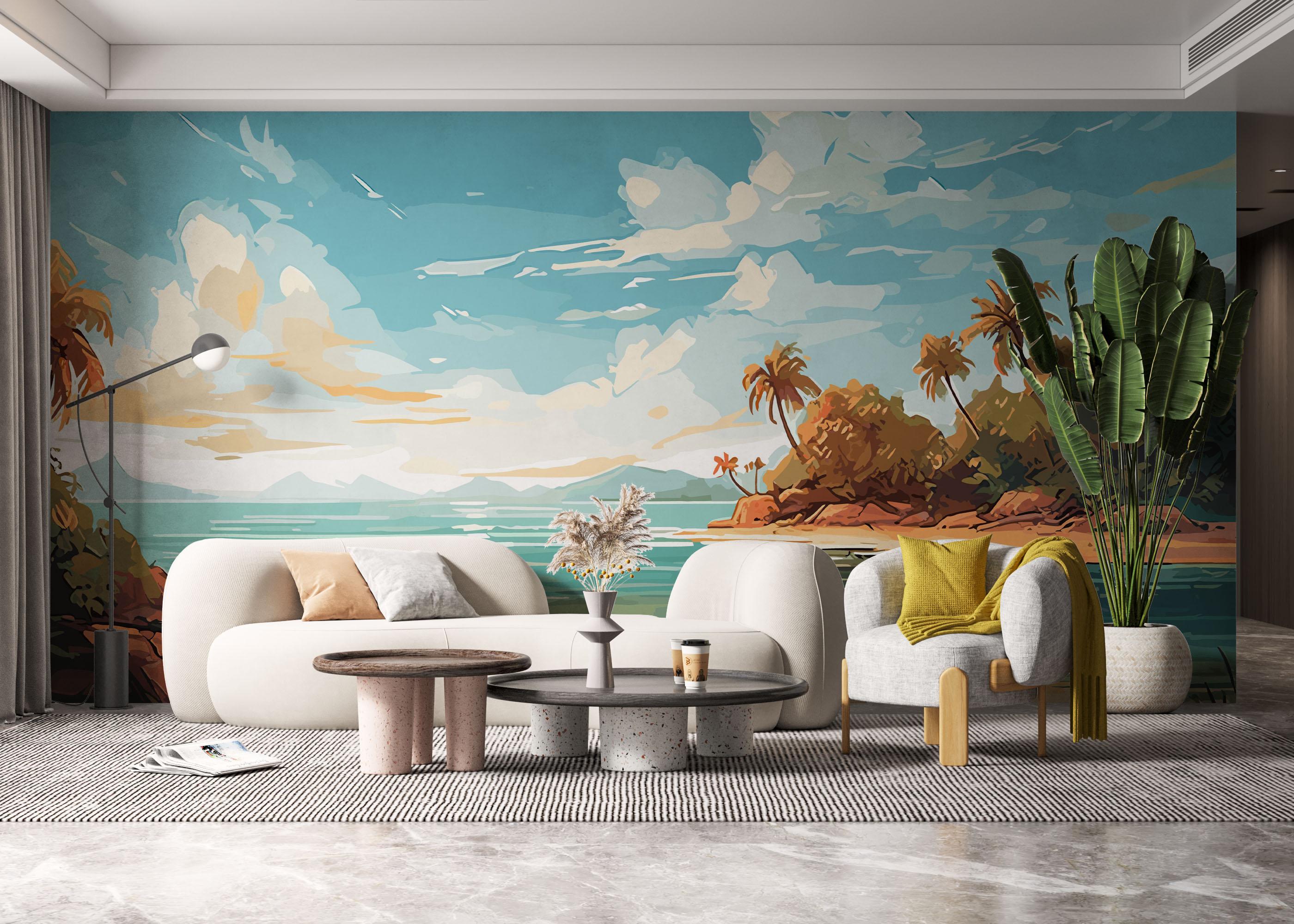 Fototapete Exotic Beach mockup 6