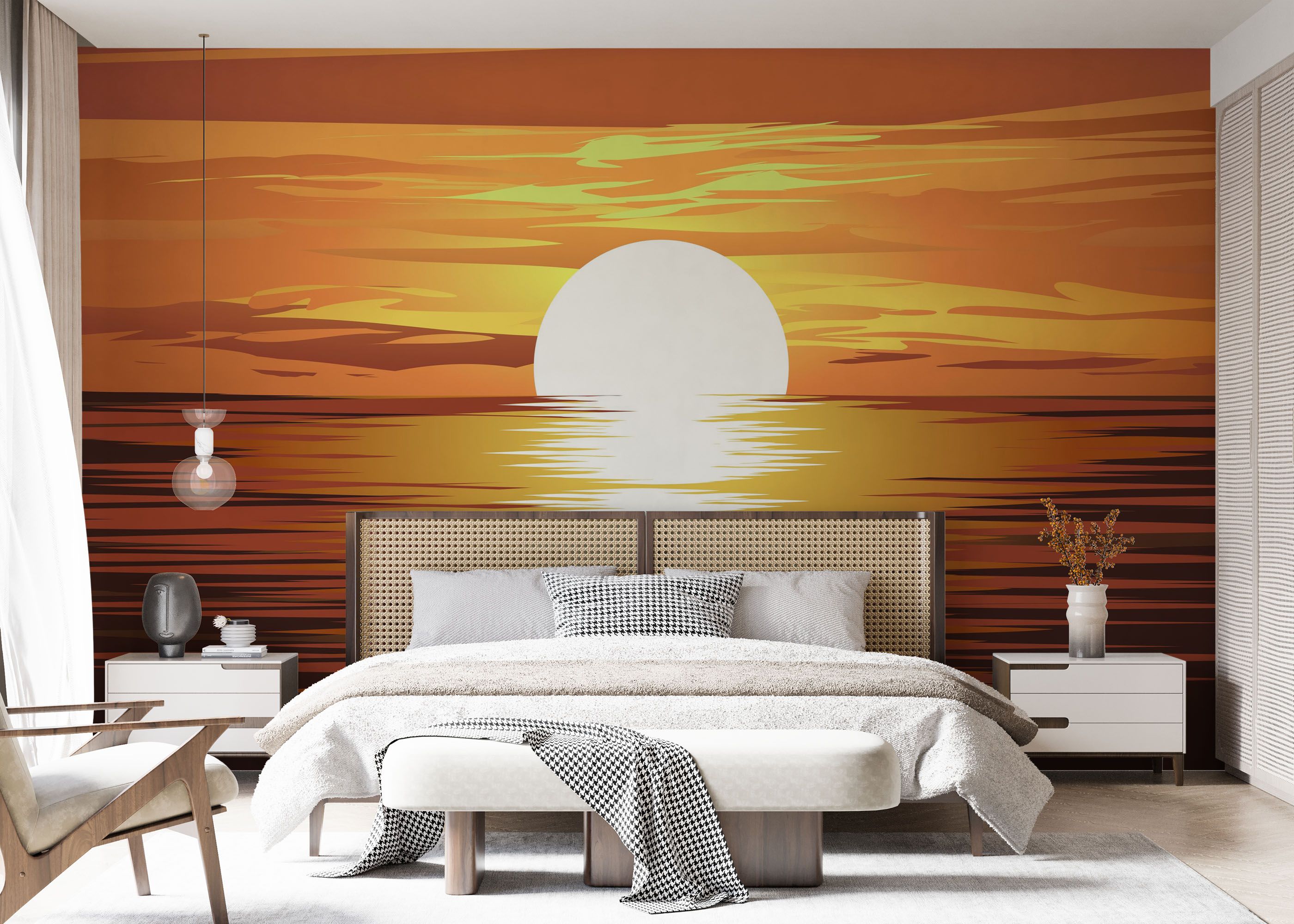 Brown Sunset Ocean mockup 7