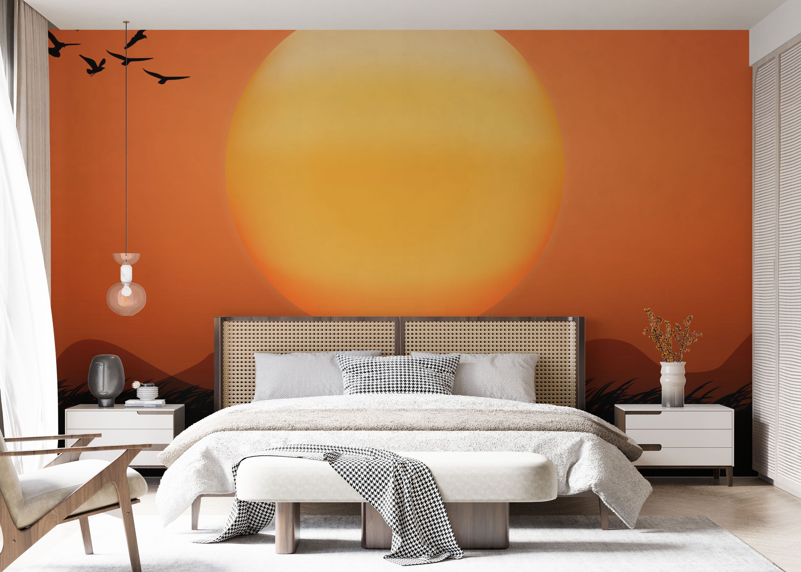 Orange Sky Birds mockup 7