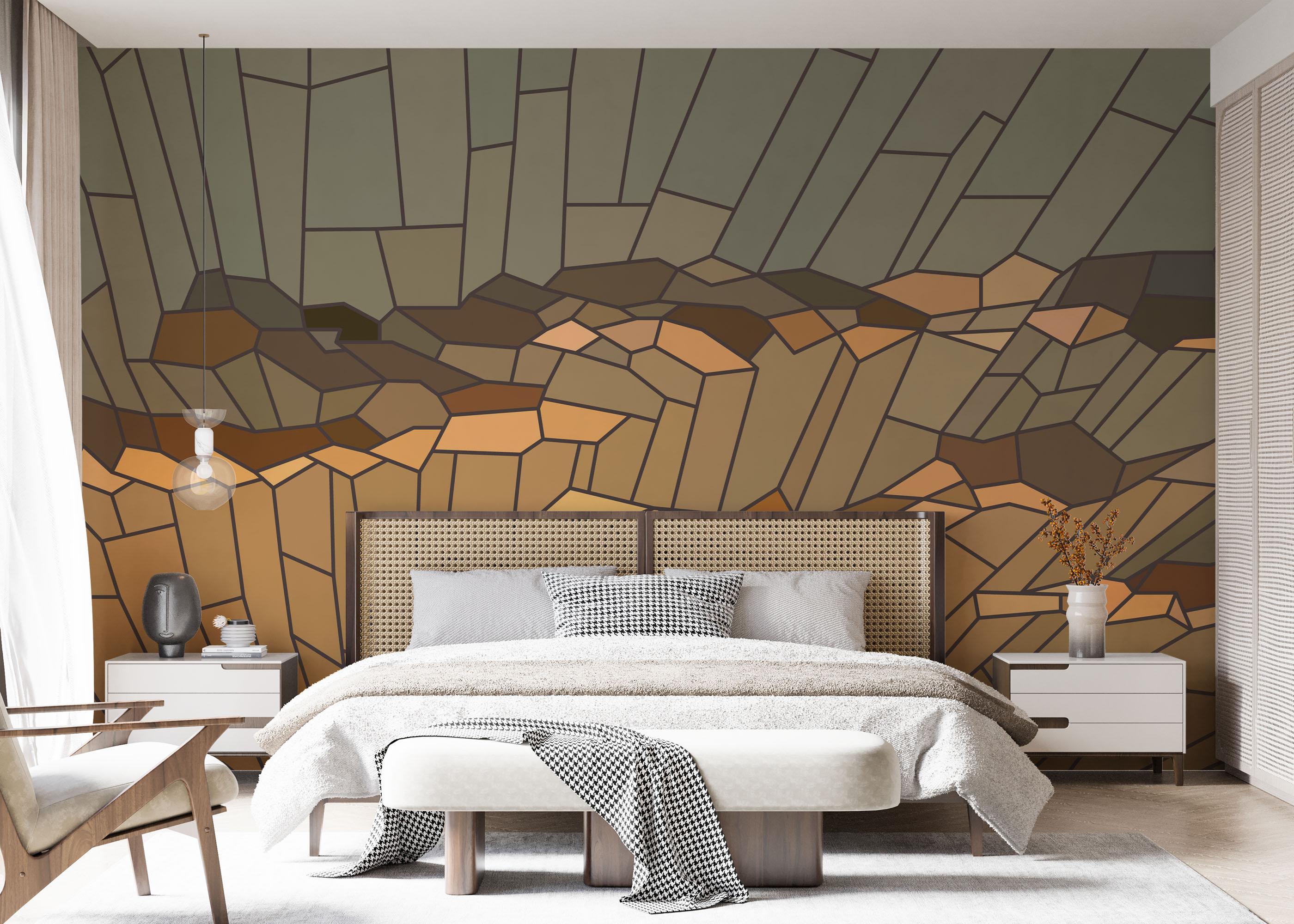 Fototapete Sunset Glass Art mockup 7