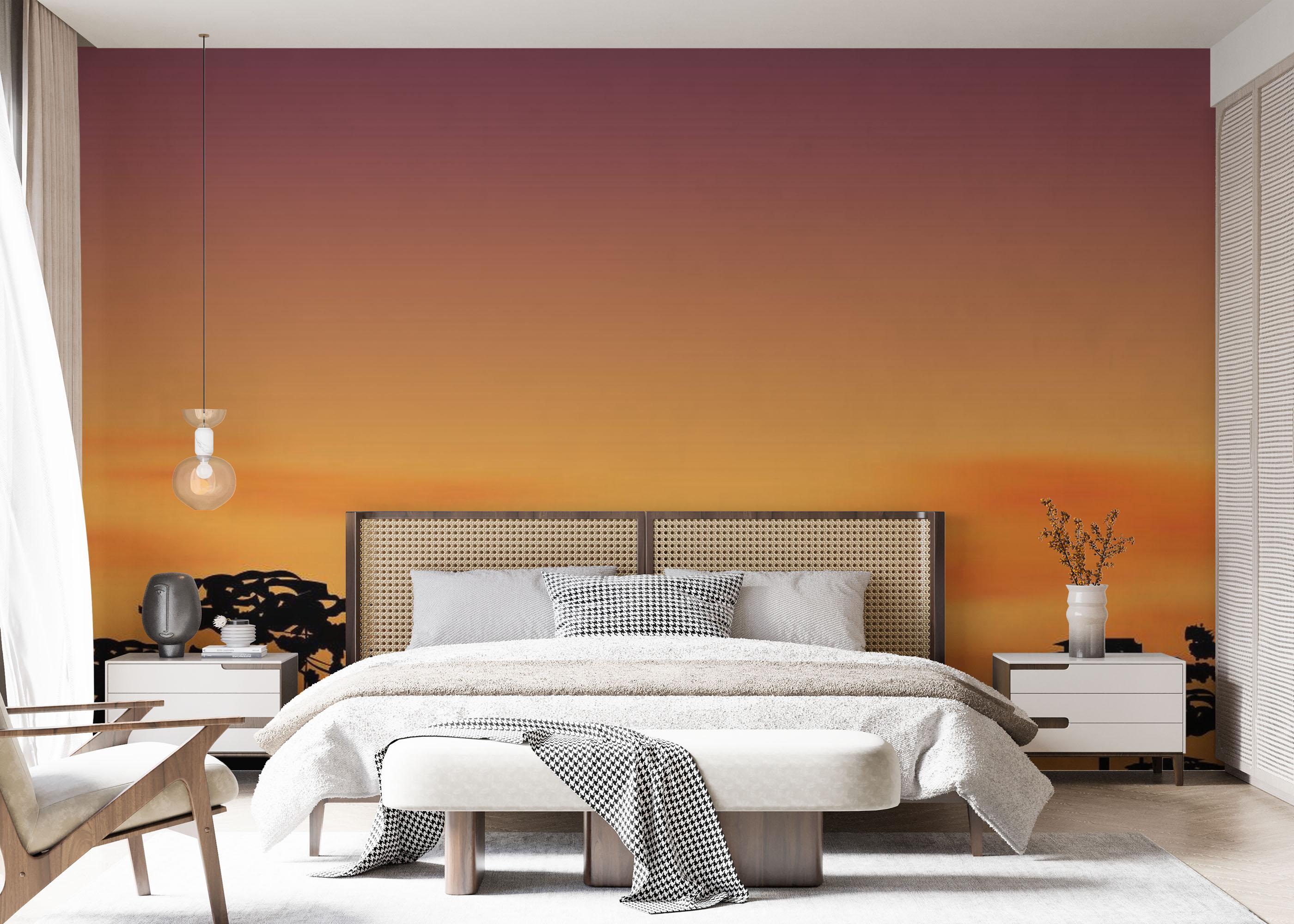 Fototapete Sunset Tree Hill mockup 7