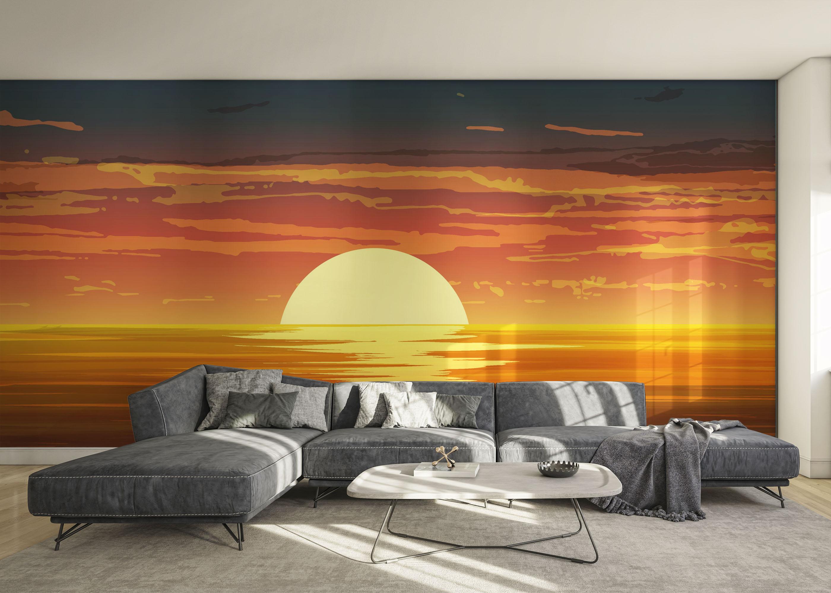 Fototapete Sunset Color Mix mockup 0