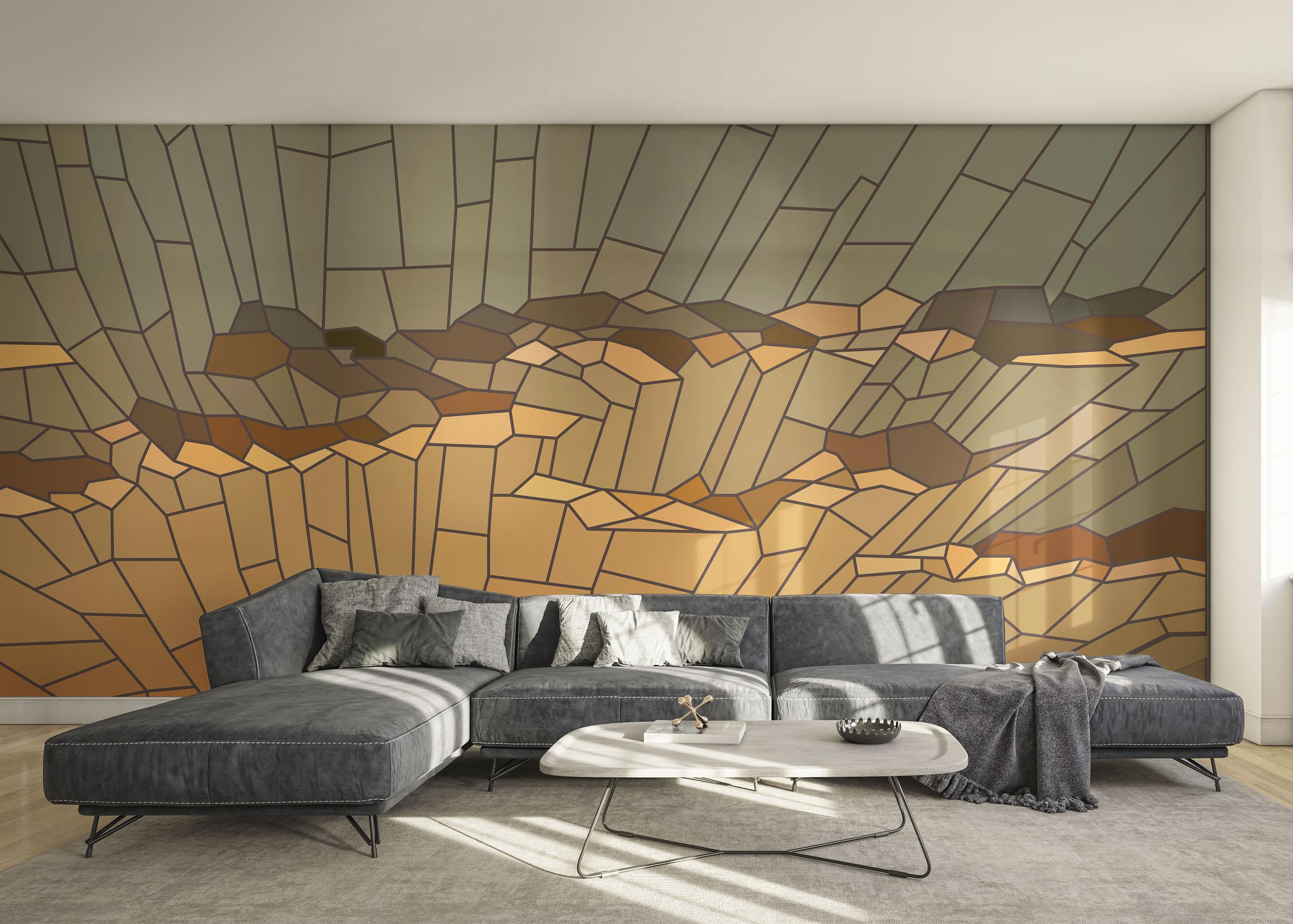 Fototapete Sunset Glass Art mockup 0