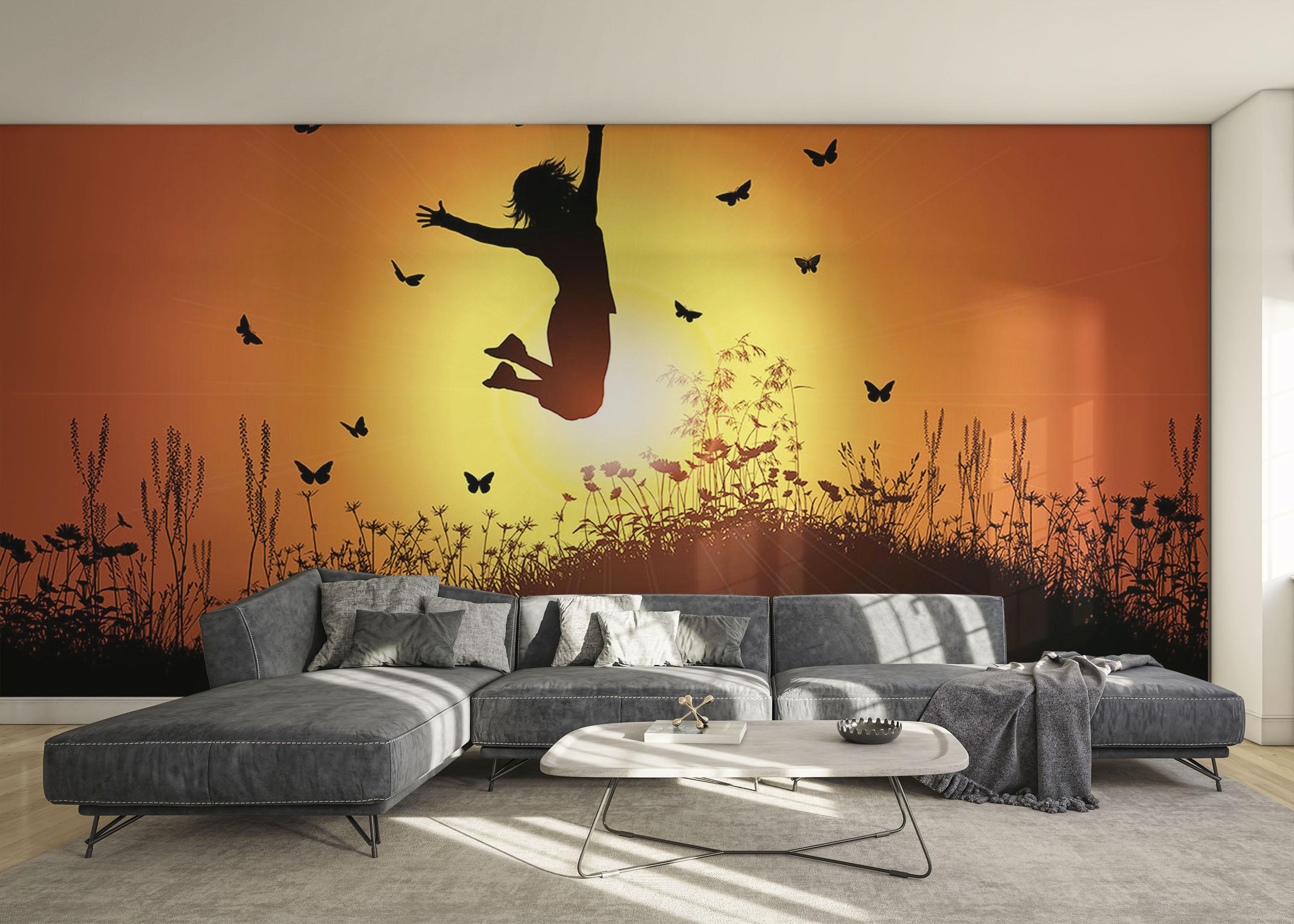 Fototapete Sunset Jump mockup 0