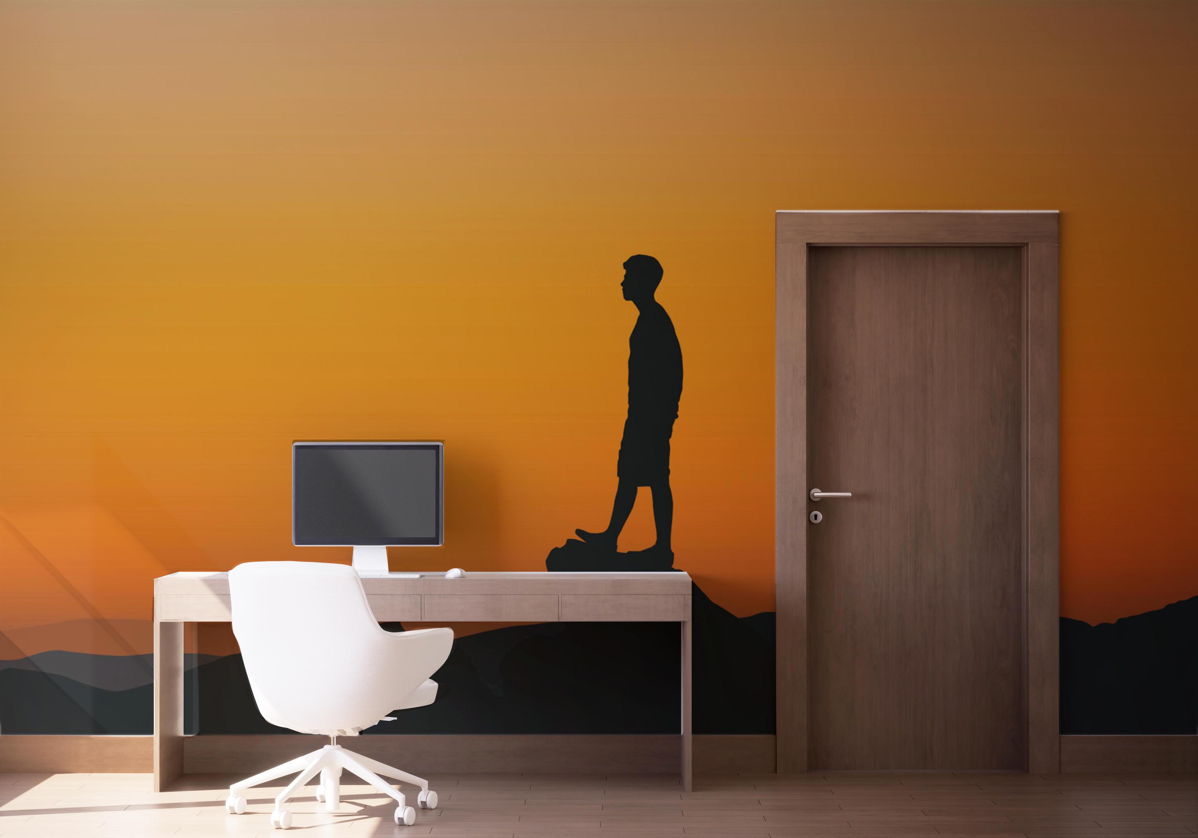 Fototapete Man Shilouette mockup 1