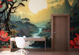 Red Flower Sunset mockup 1