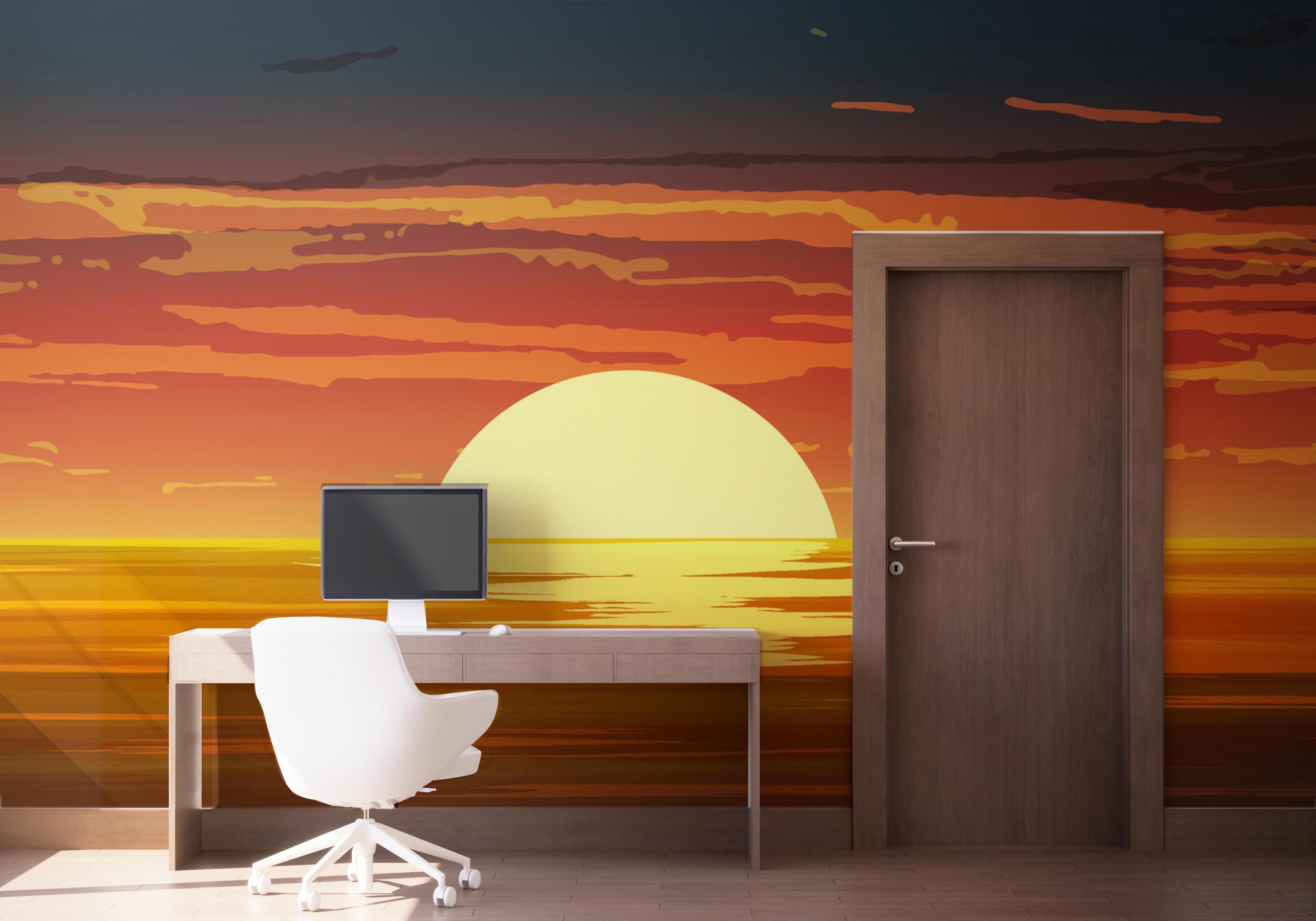 Fototapete Sunset Color Mix mockup 1
