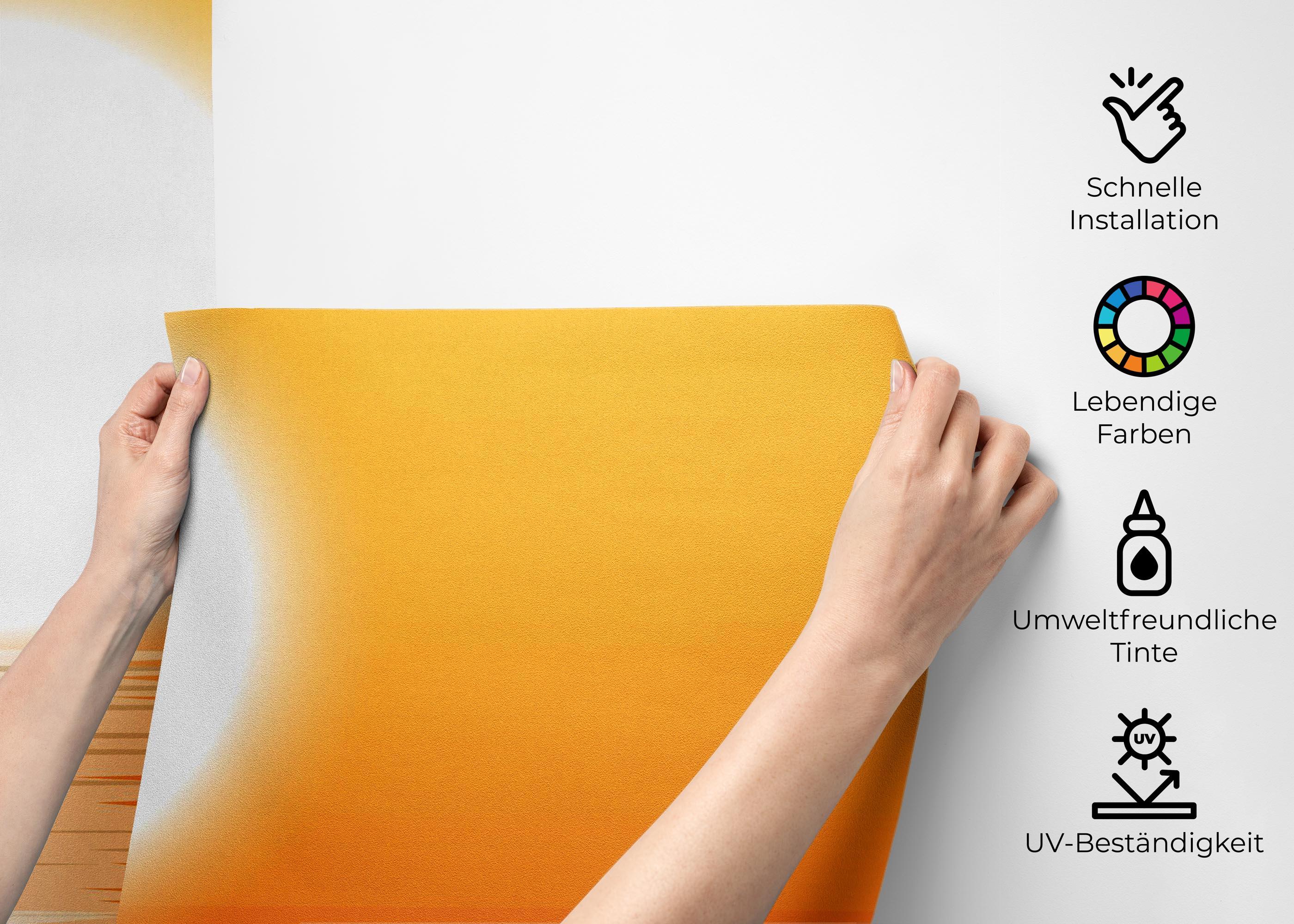 Fototapete Buddha Sunset Art mockup 2