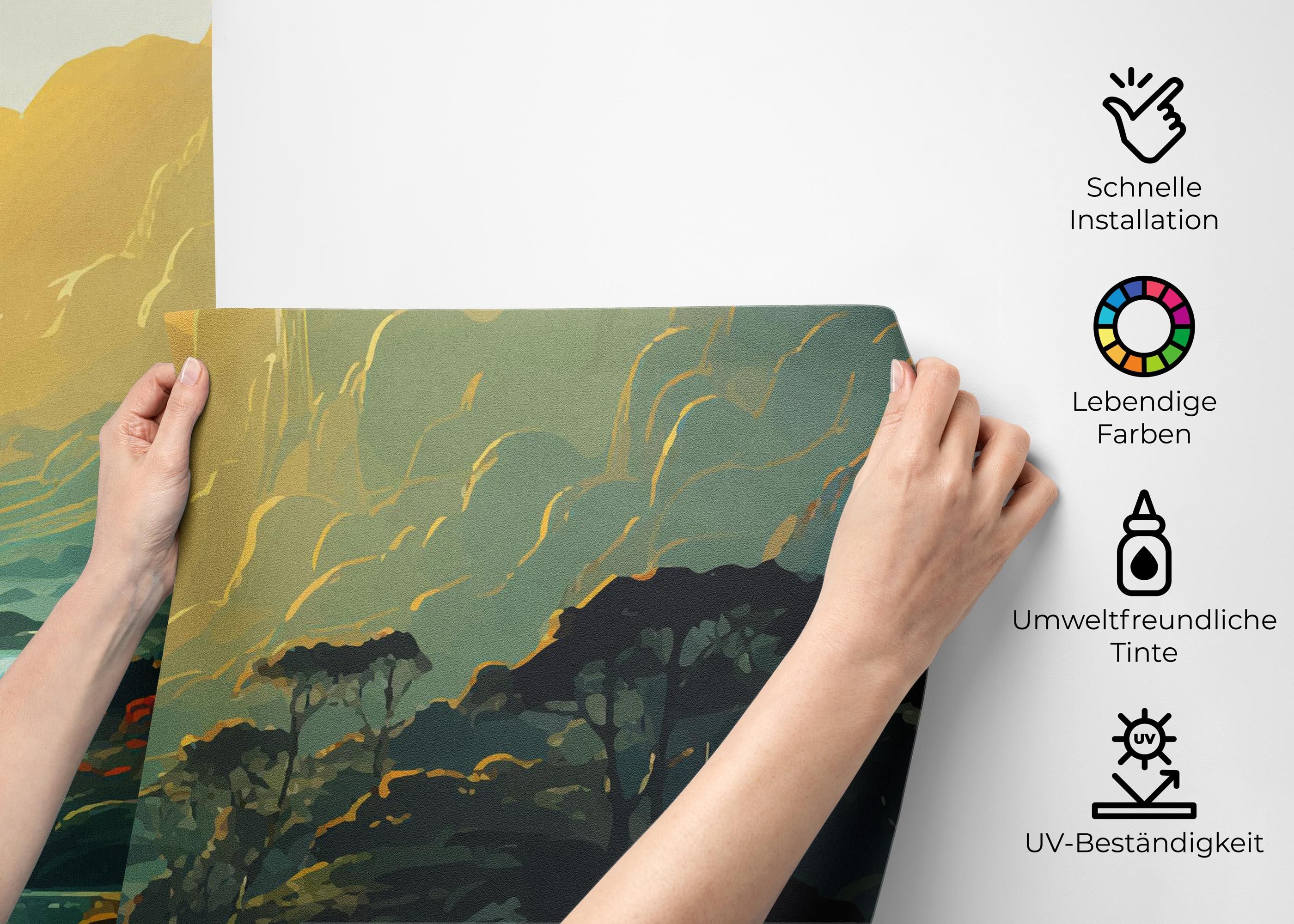 Red Flower Sunset mockup 2