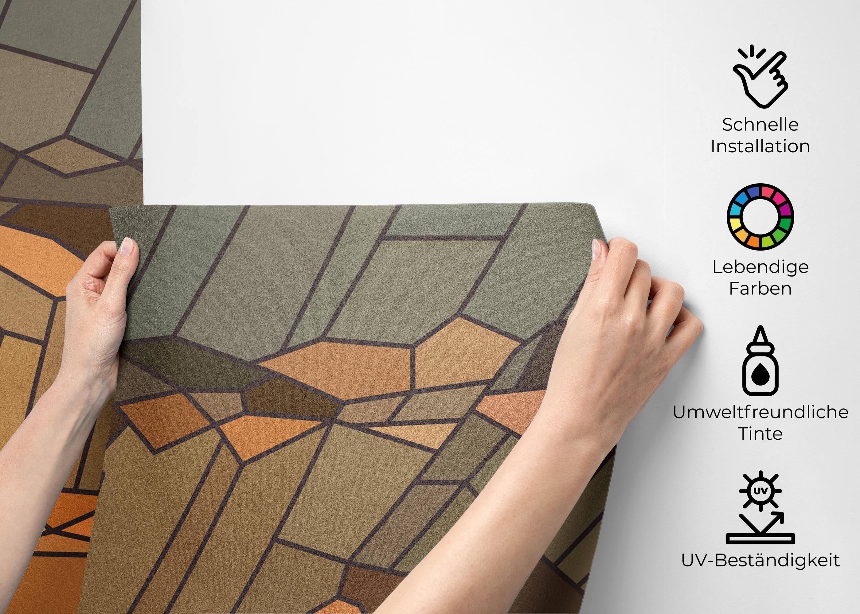 Fototapete Sunset Glass Art mockup 2