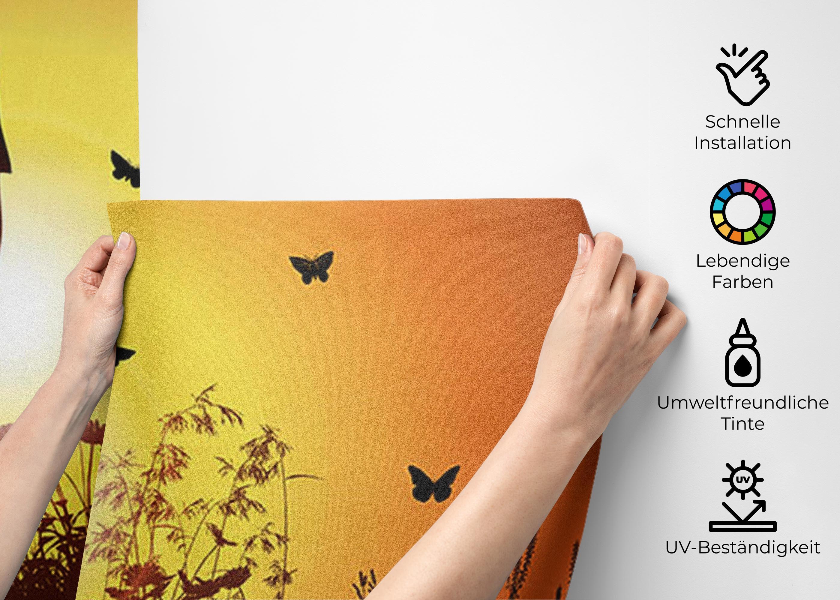 Fototapete Sunset Jump mockup 2