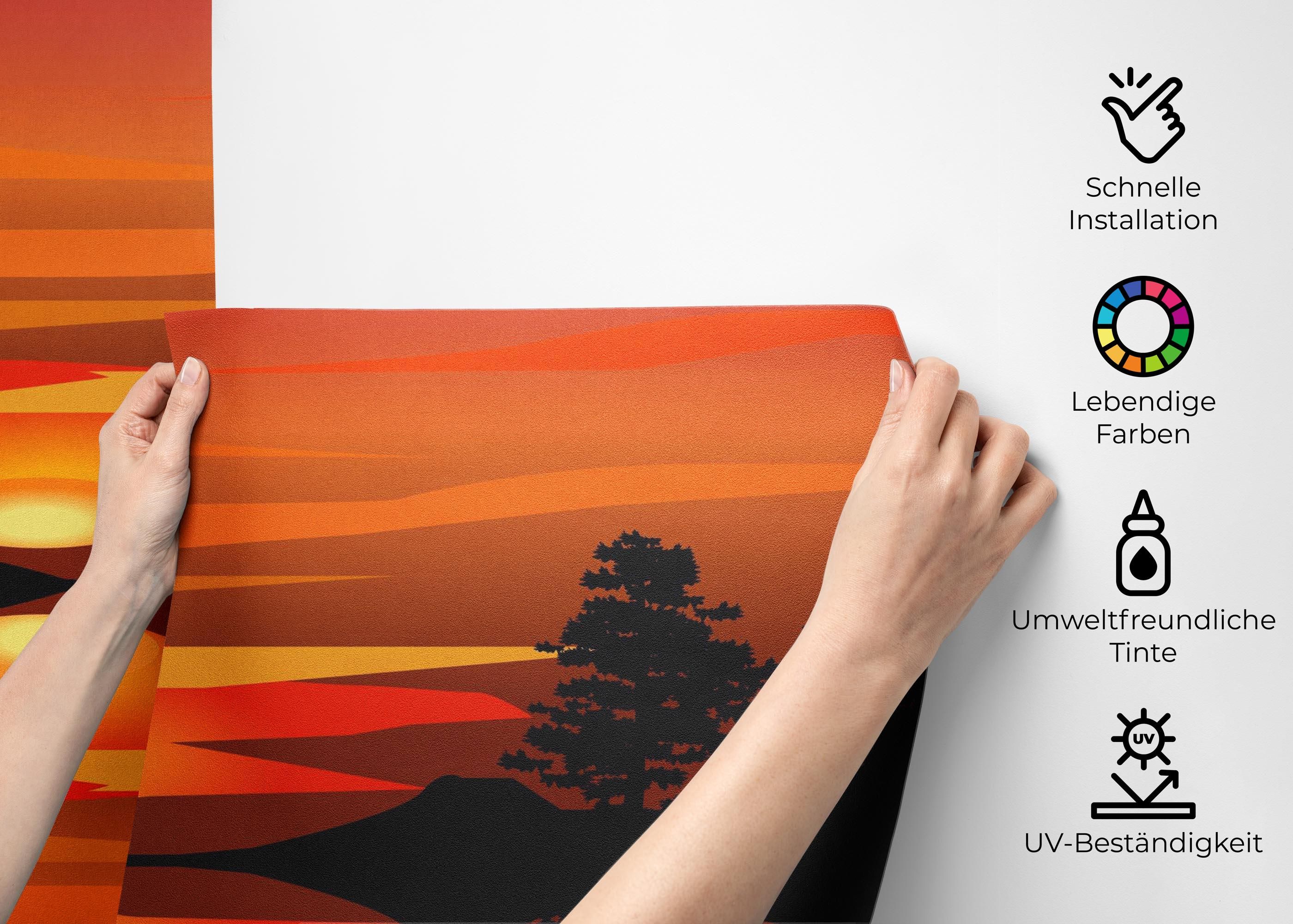 Sunset Reflection Art mockup 2