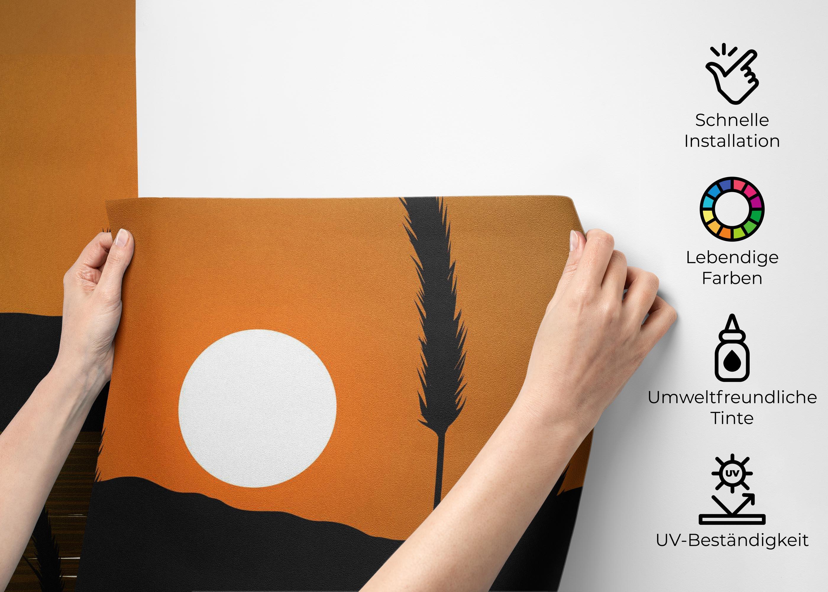 Fototapete Sunset River Plant mockup 2