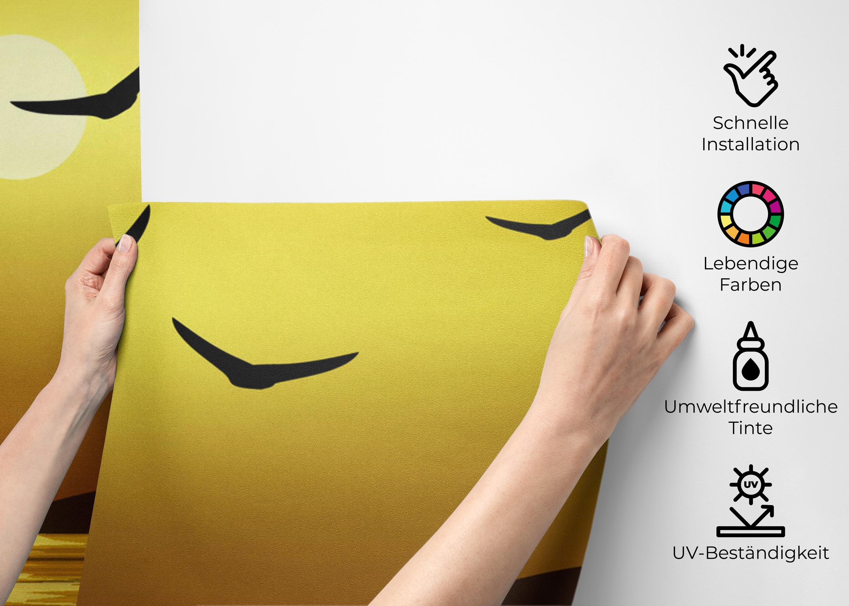 Fototapete Yellow Sky Plant mockup 2