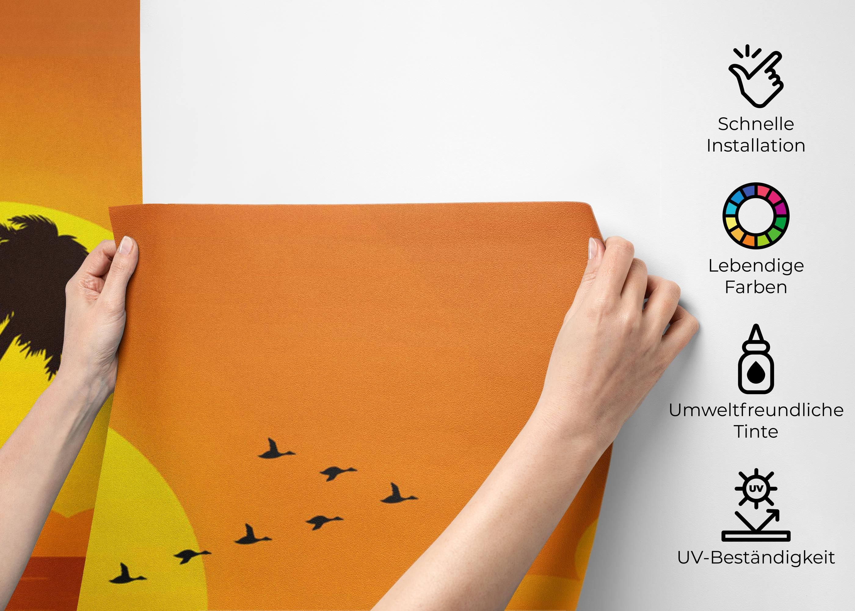 Yellow Sunset Palm mockup 2