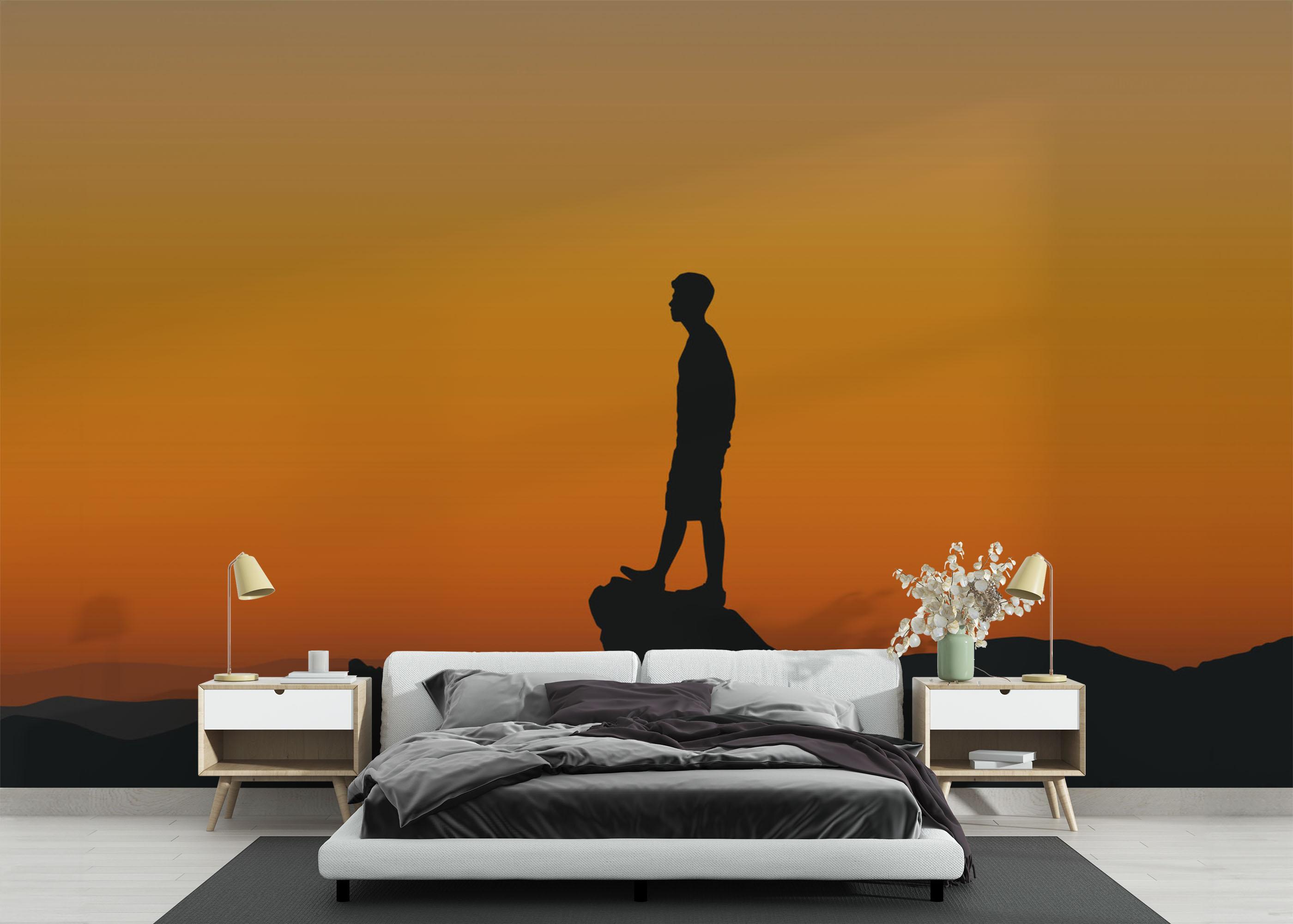 Fototapete Man Shilouette mockup 3