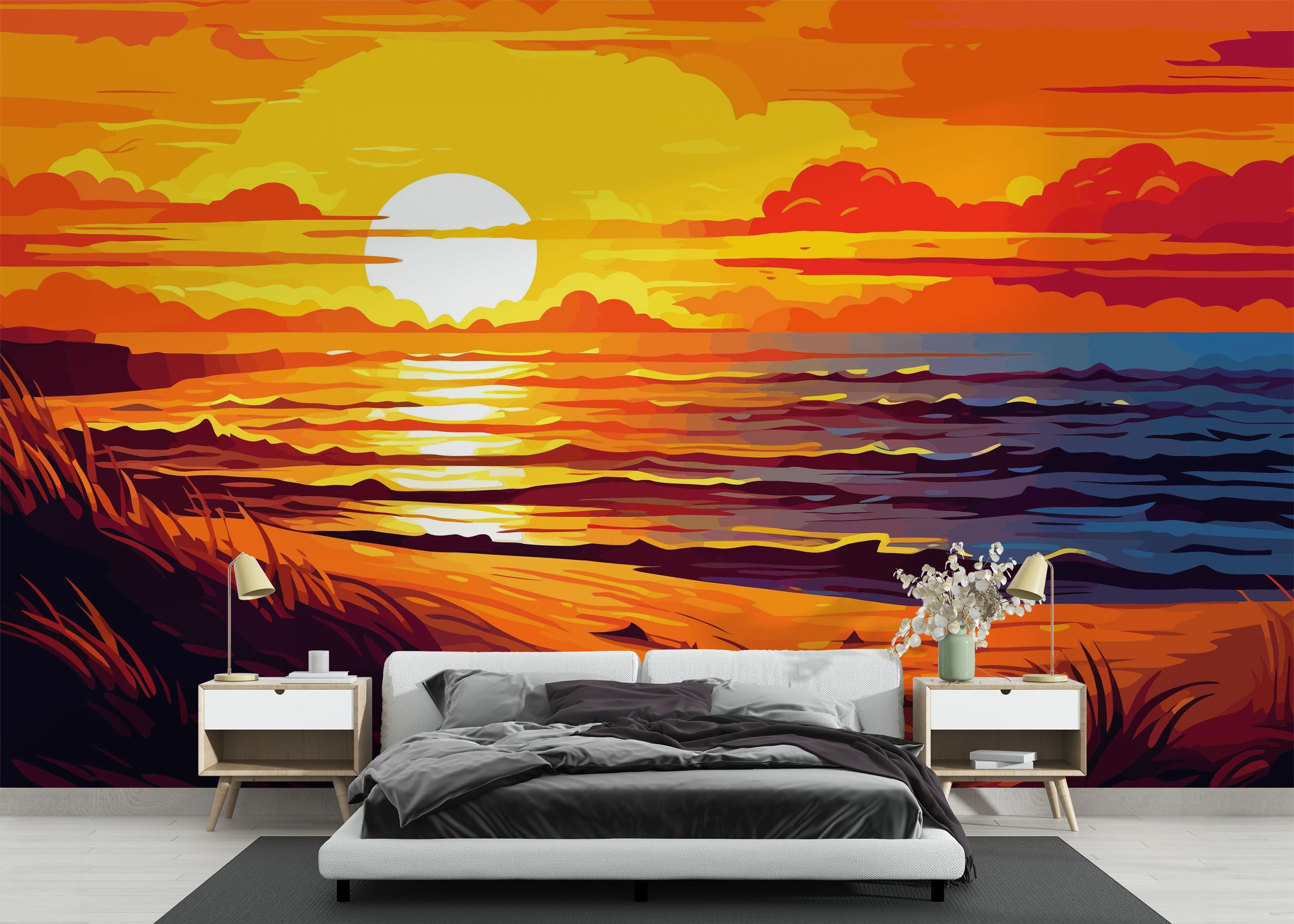 Nice Sunset Cartoon mockup 3