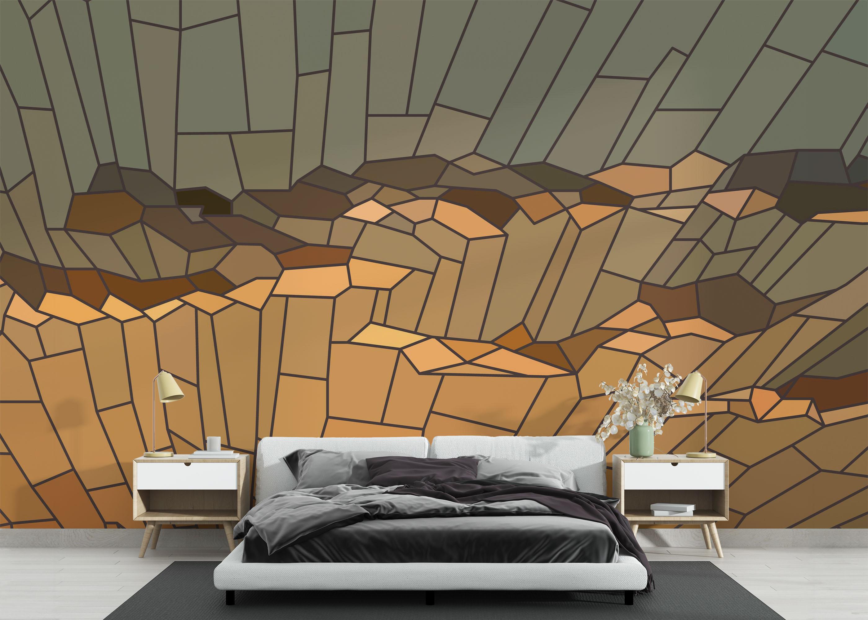 Fototapete Sunset Glass Art mockup 3