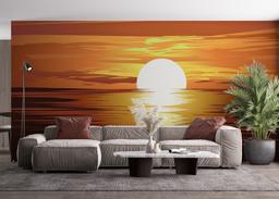 Brown Sunset Ocean mockup 4