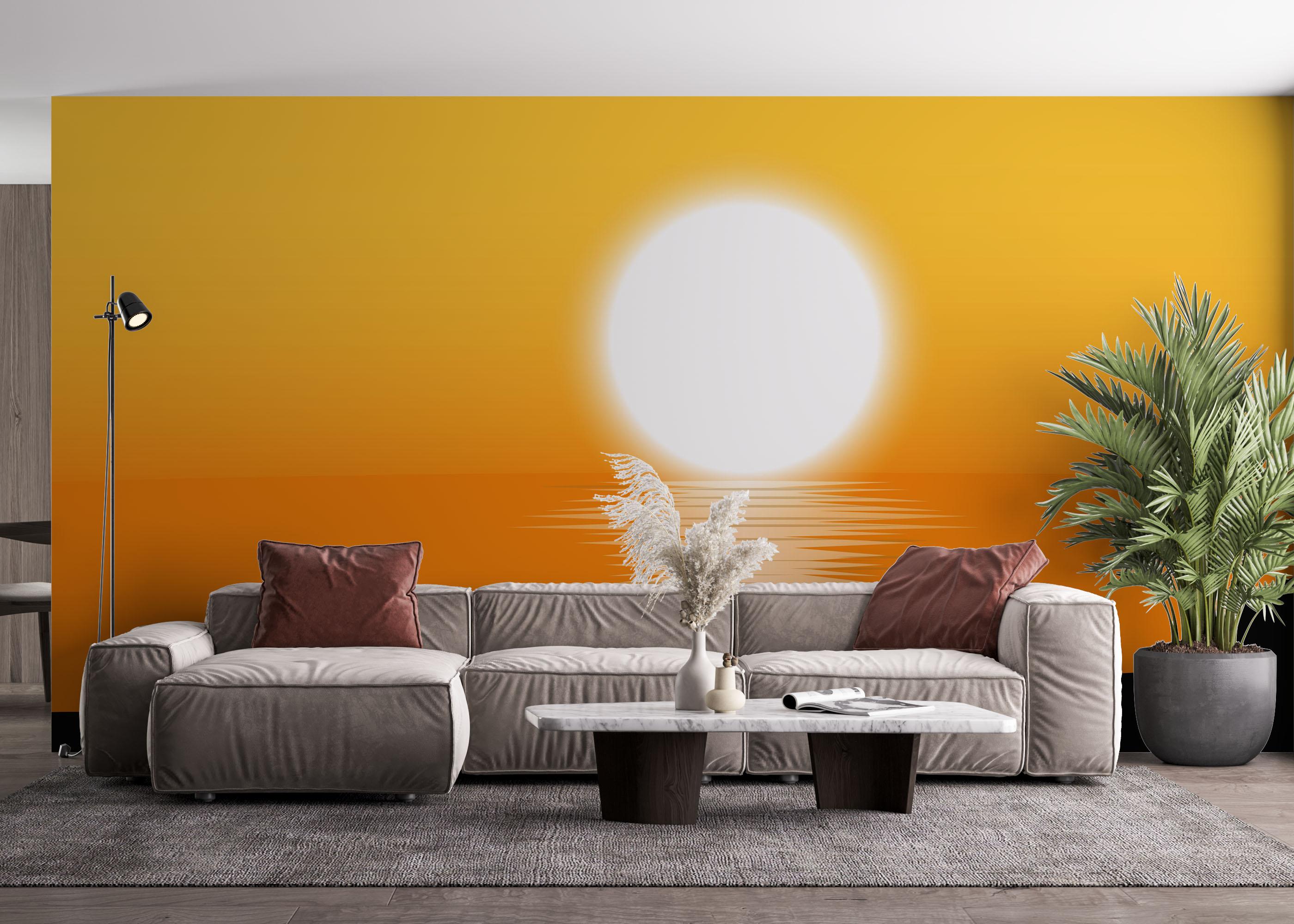 Fototapete Buddha Sunset Art mockup 4