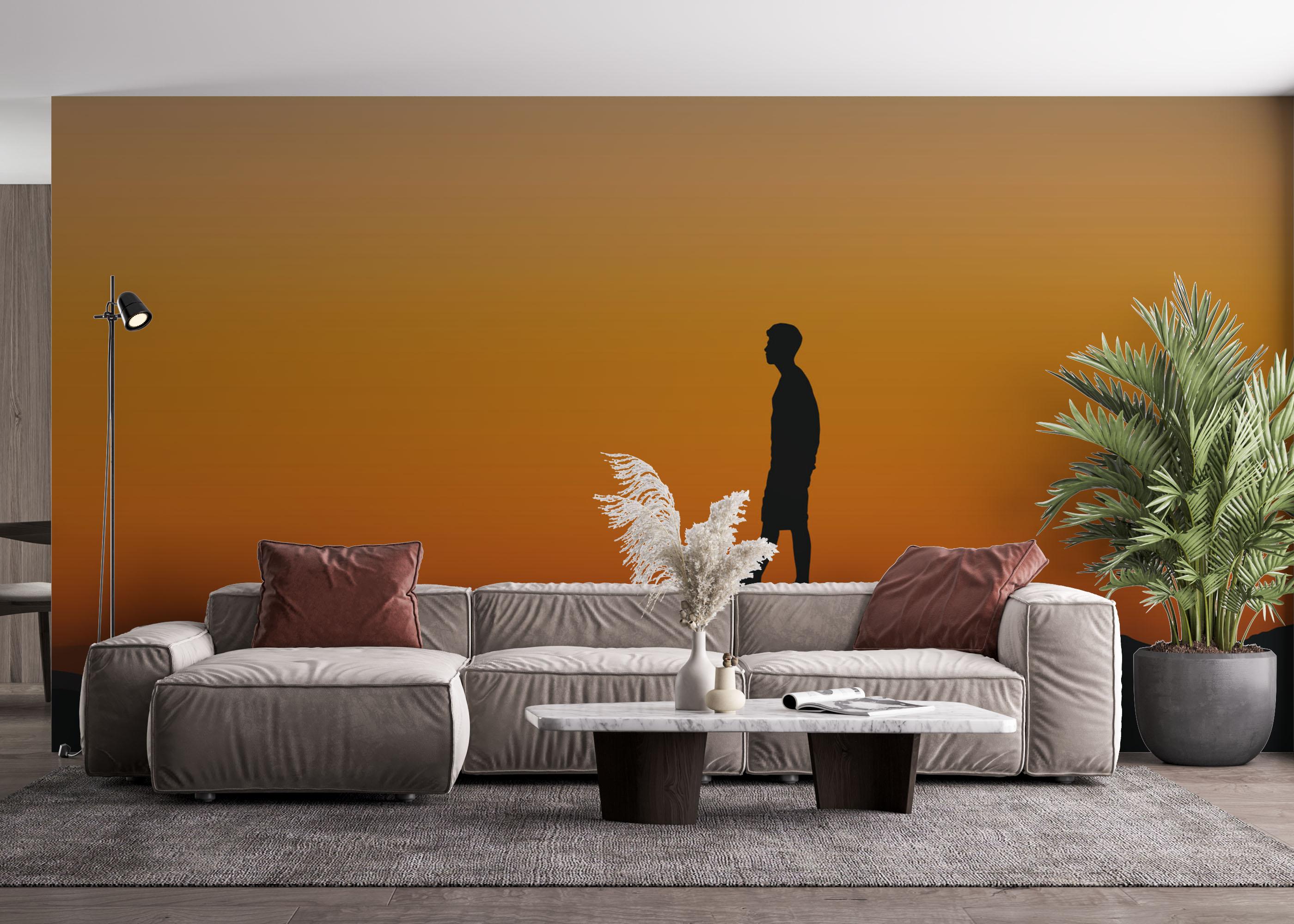 Fototapete Man Shilouette mockup 4