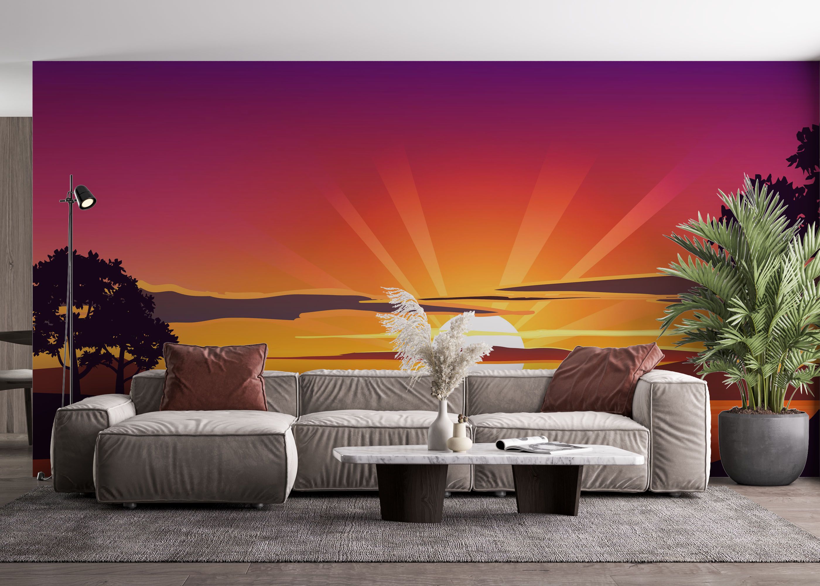 Purple Sunrise Boat mockup 4