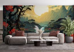 Red Flower Sunset mockup 4